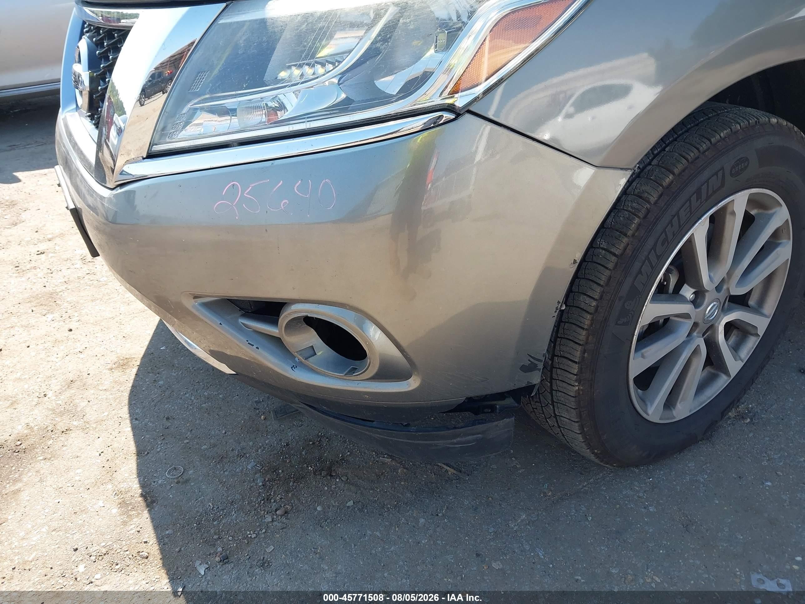 2015 Nissan Pathfinder Sv Gray vin: 5N1AR2MN4FC702997