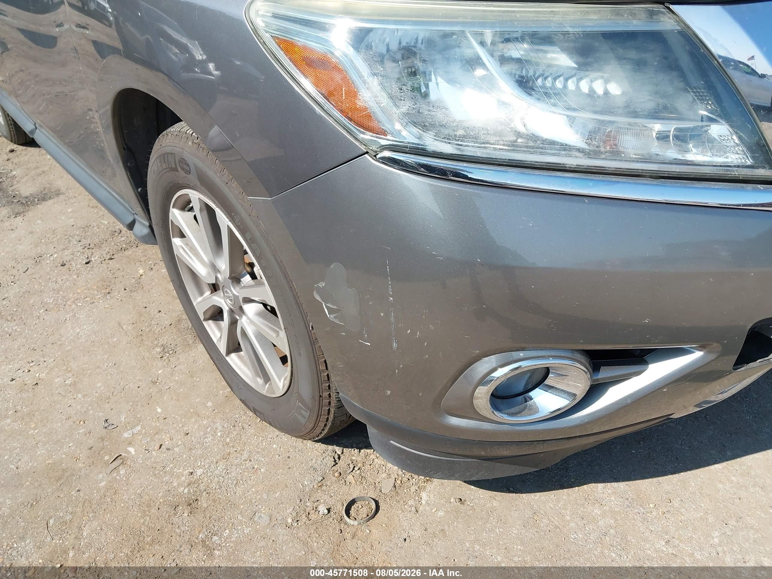 2015 Nissan Pathfinder Sv Gray vin: 5N1AR2MN4FC702997