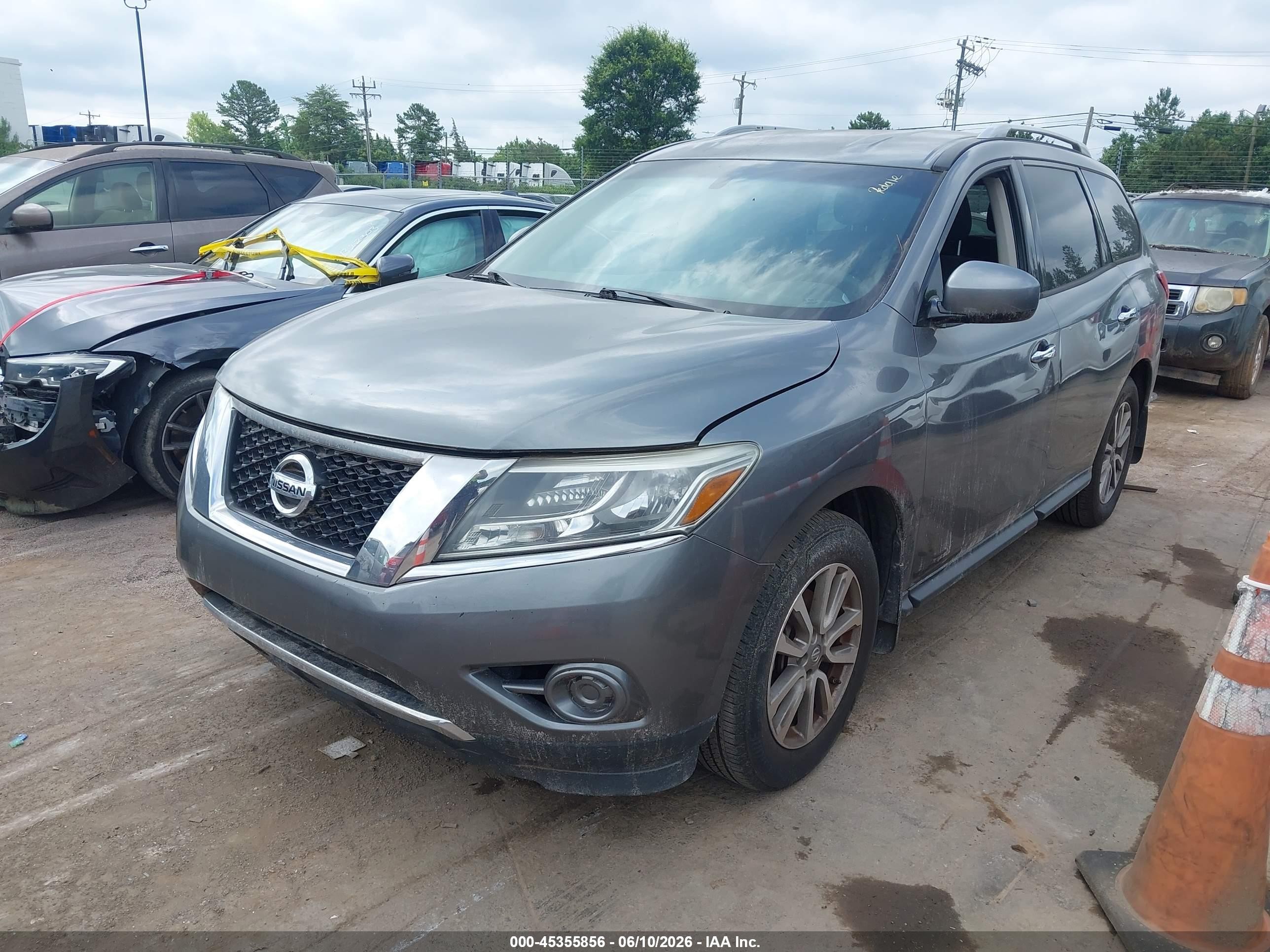 2015 Nissan Pathfinder S Gray vin: 5N1AR2MN4FC708010