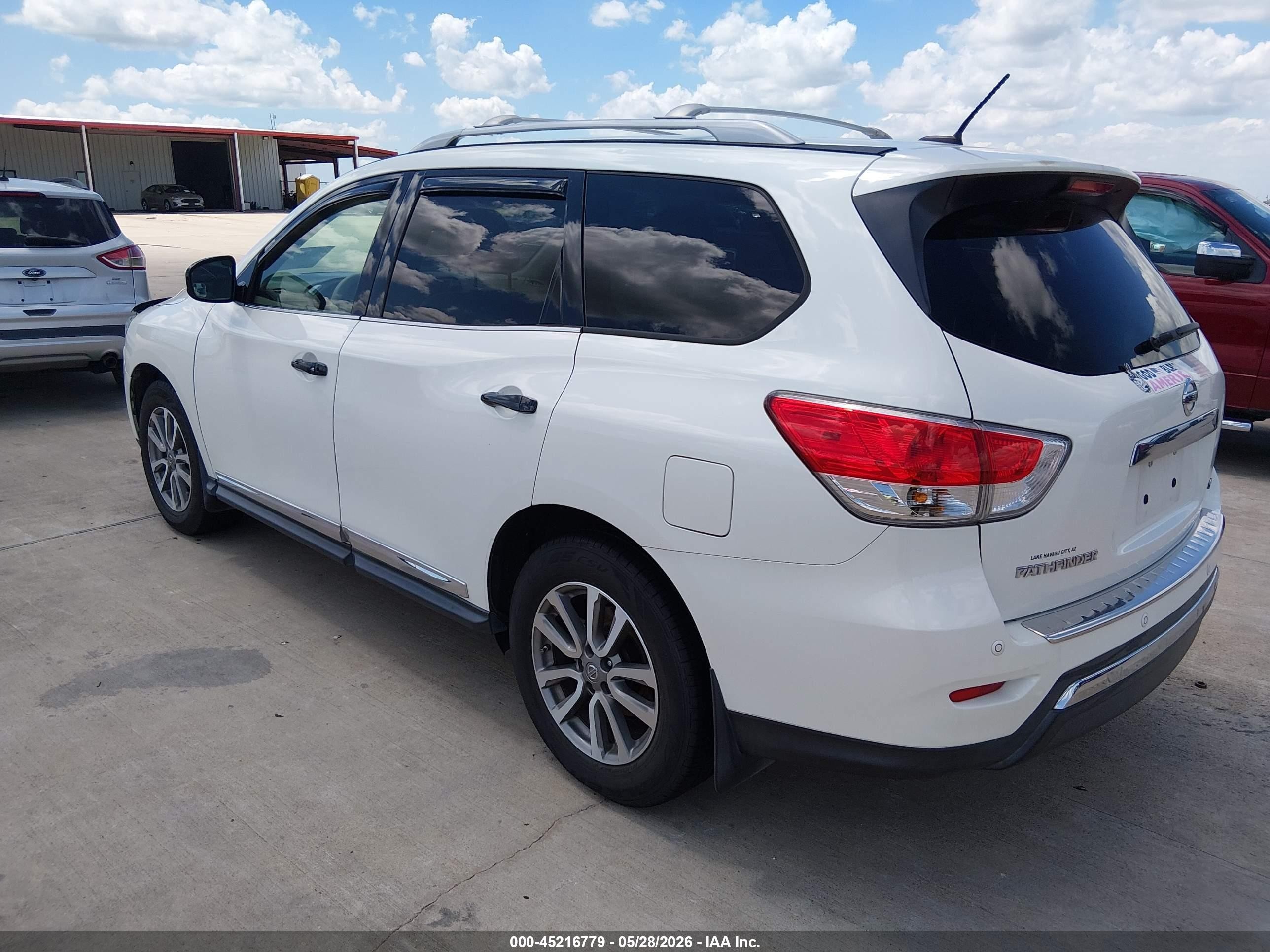 2015 Nissan Pathfinder Sl White vin: 5N1AR2MN4FC718956