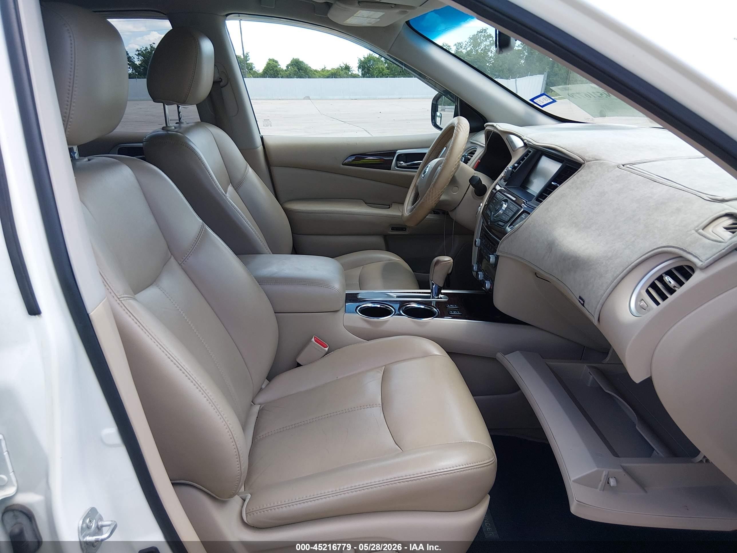 2015 Nissan Pathfinder Sl White vin: 5N1AR2MN4FC718956