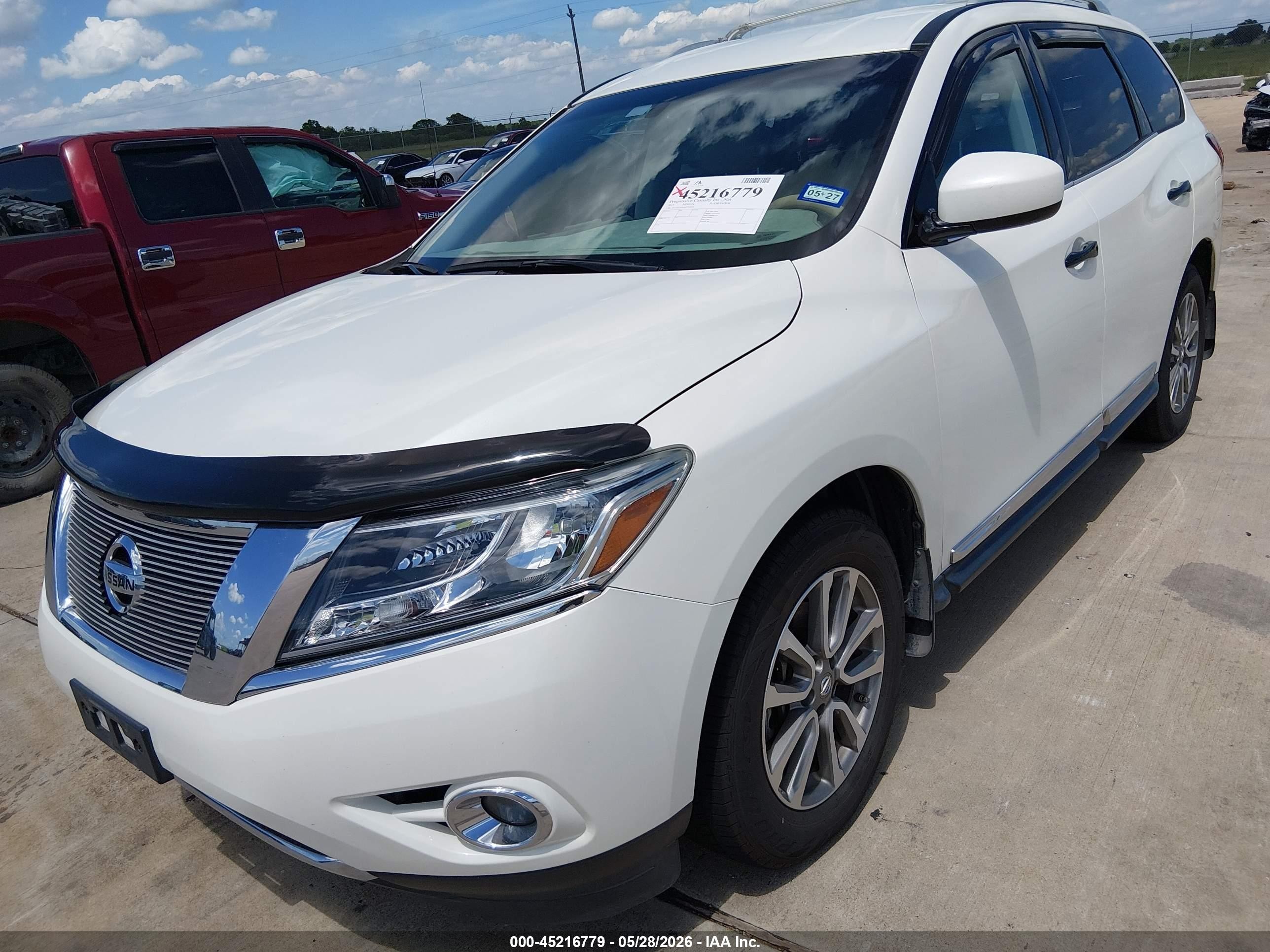2015 Nissan Pathfinder Sl White vin: 5N1AR2MN4FC718956