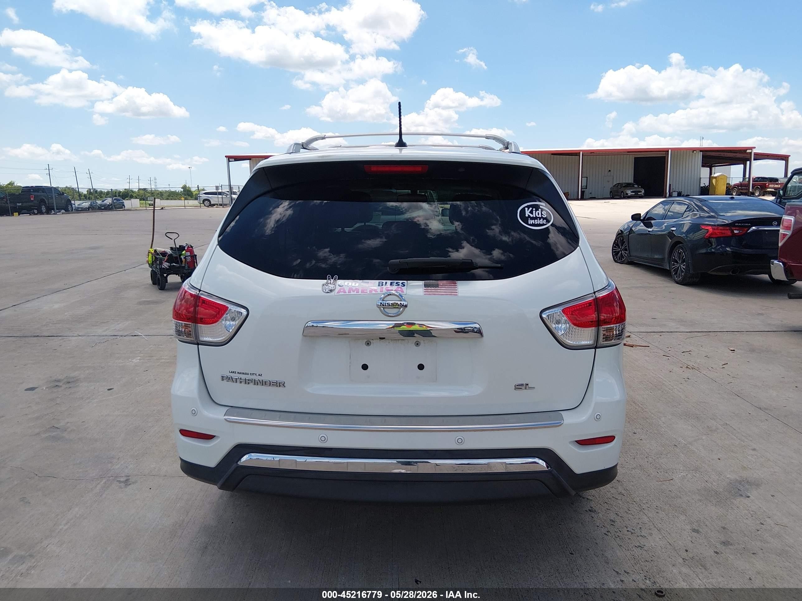 2015 Nissan Pathfinder Sl White vin: 5N1AR2MN4FC718956