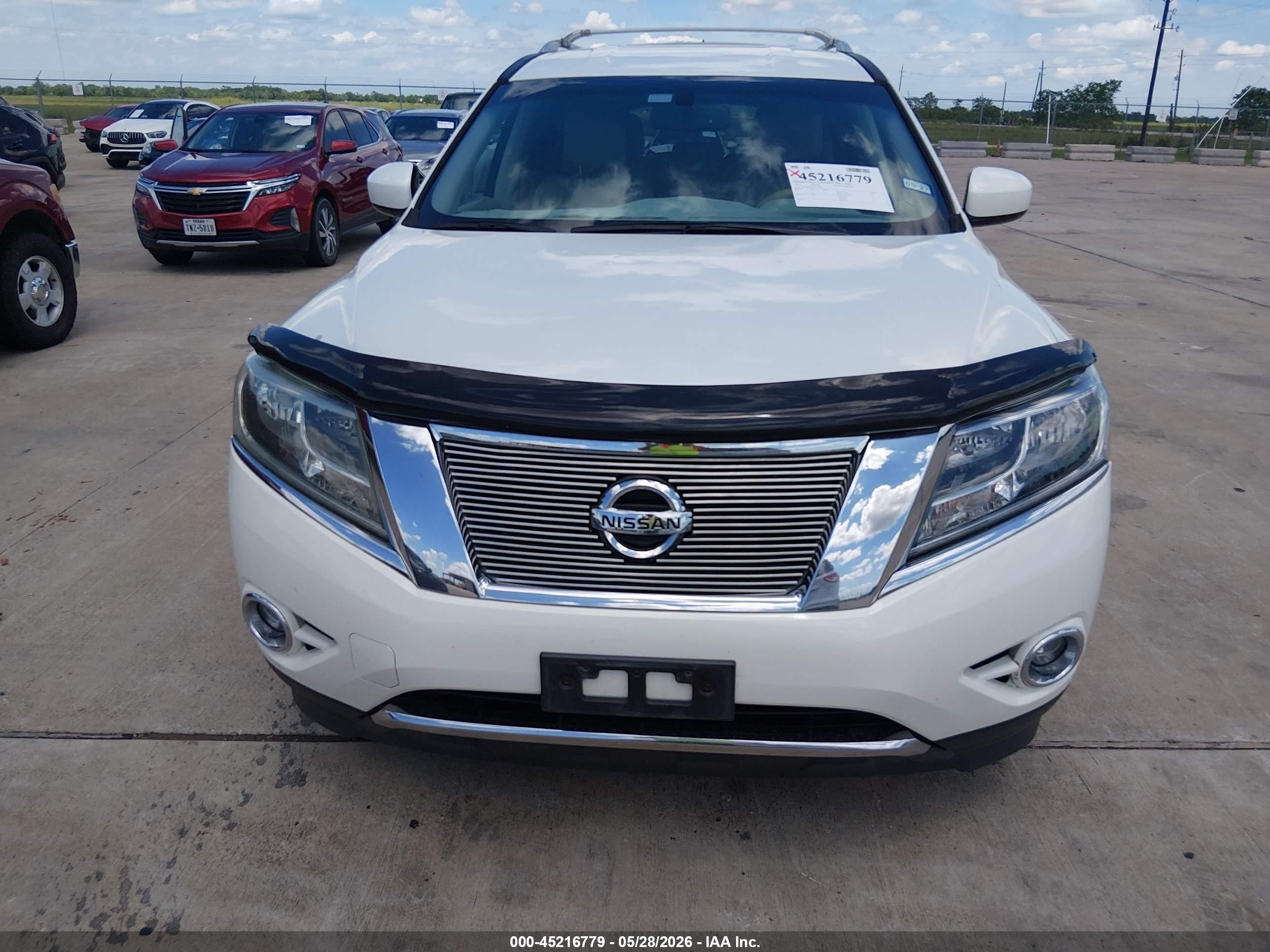 2015 Nissan Pathfinder Sl White vin: 5N1AR2MN4FC718956