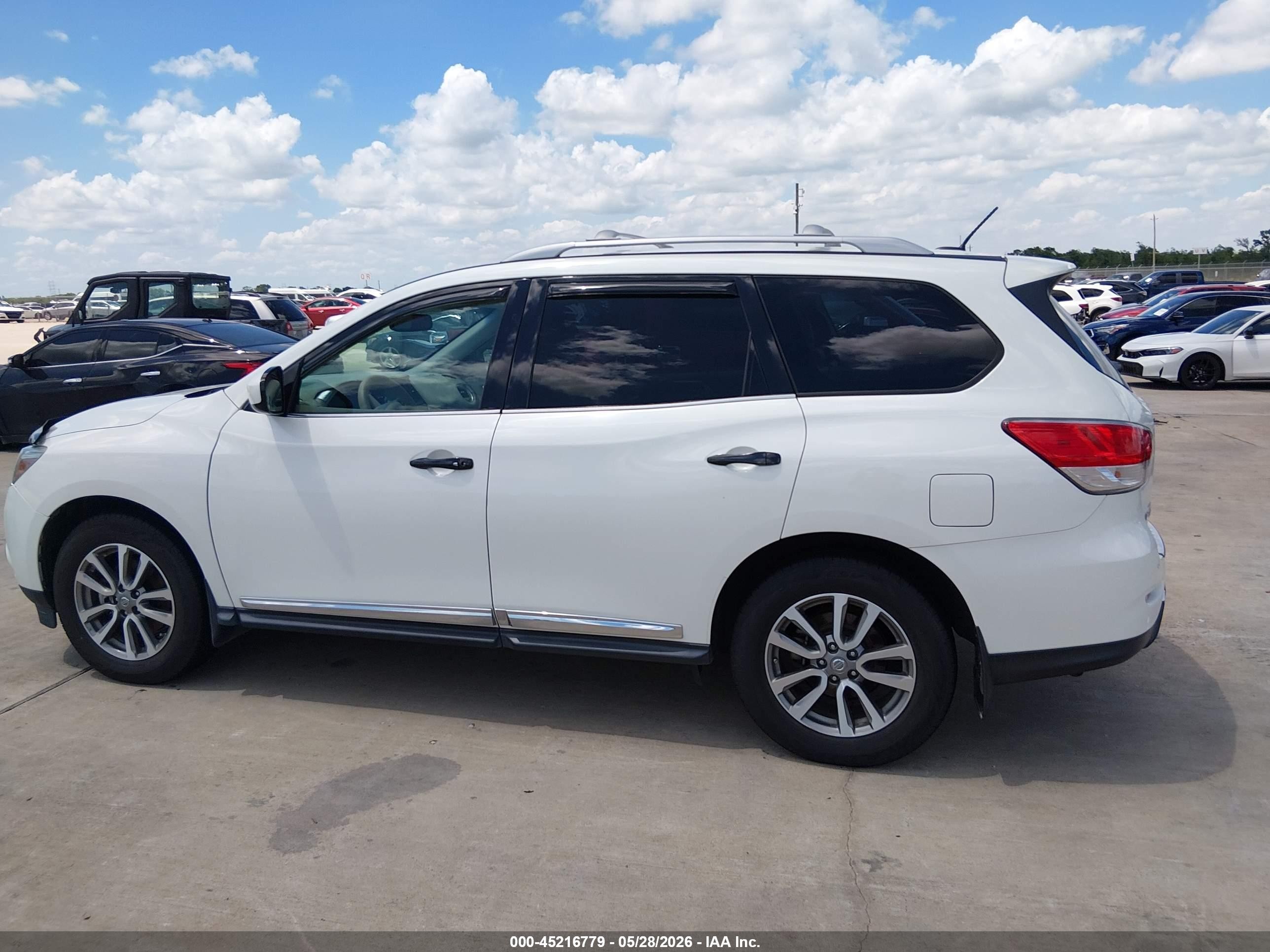 2015 Nissan Pathfinder Sl White vin: 5N1AR2MN4FC718956