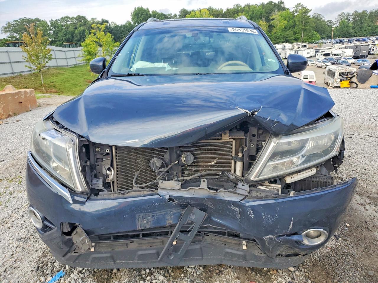 2015 Nissan Pathfinder Sv Blue vin: 5N1AR2MN4FC719394
