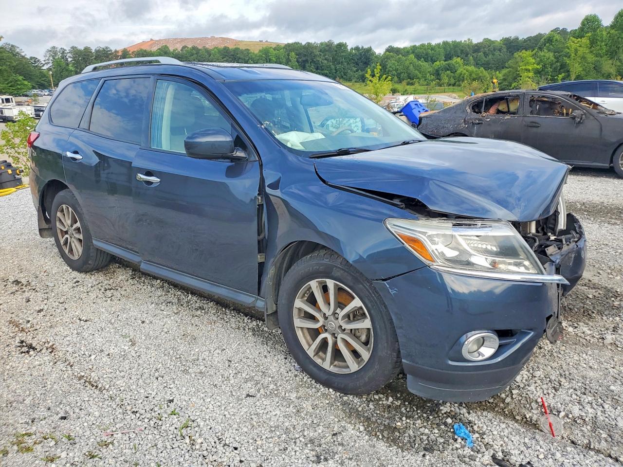 2015 Nissan Pathfinder Sv Blue vin: 5N1AR2MN4FC719394