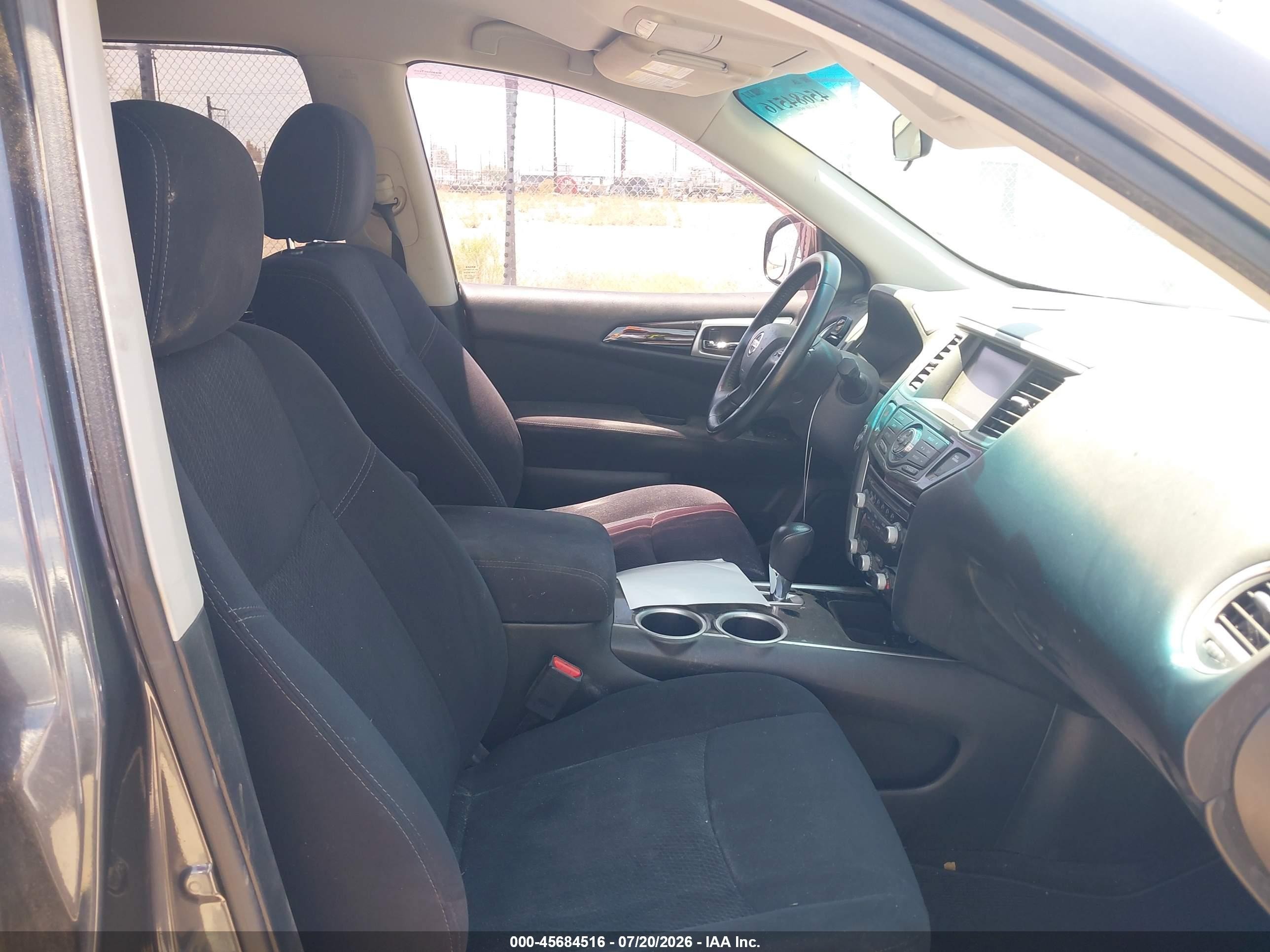 2013 Nissan Pathfinder Sv Gray vin: 5N1AR2MN5DC605448