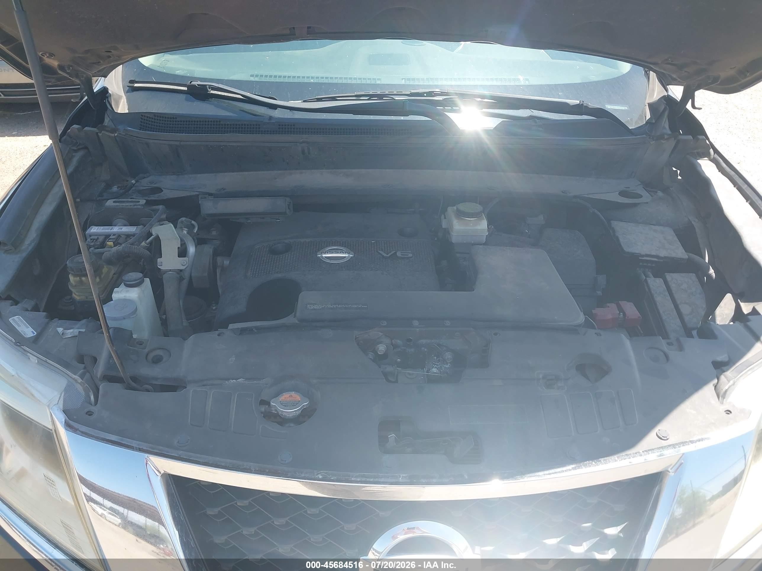 2013 Nissan Pathfinder Sv Gray vin: 5N1AR2MN5DC605448