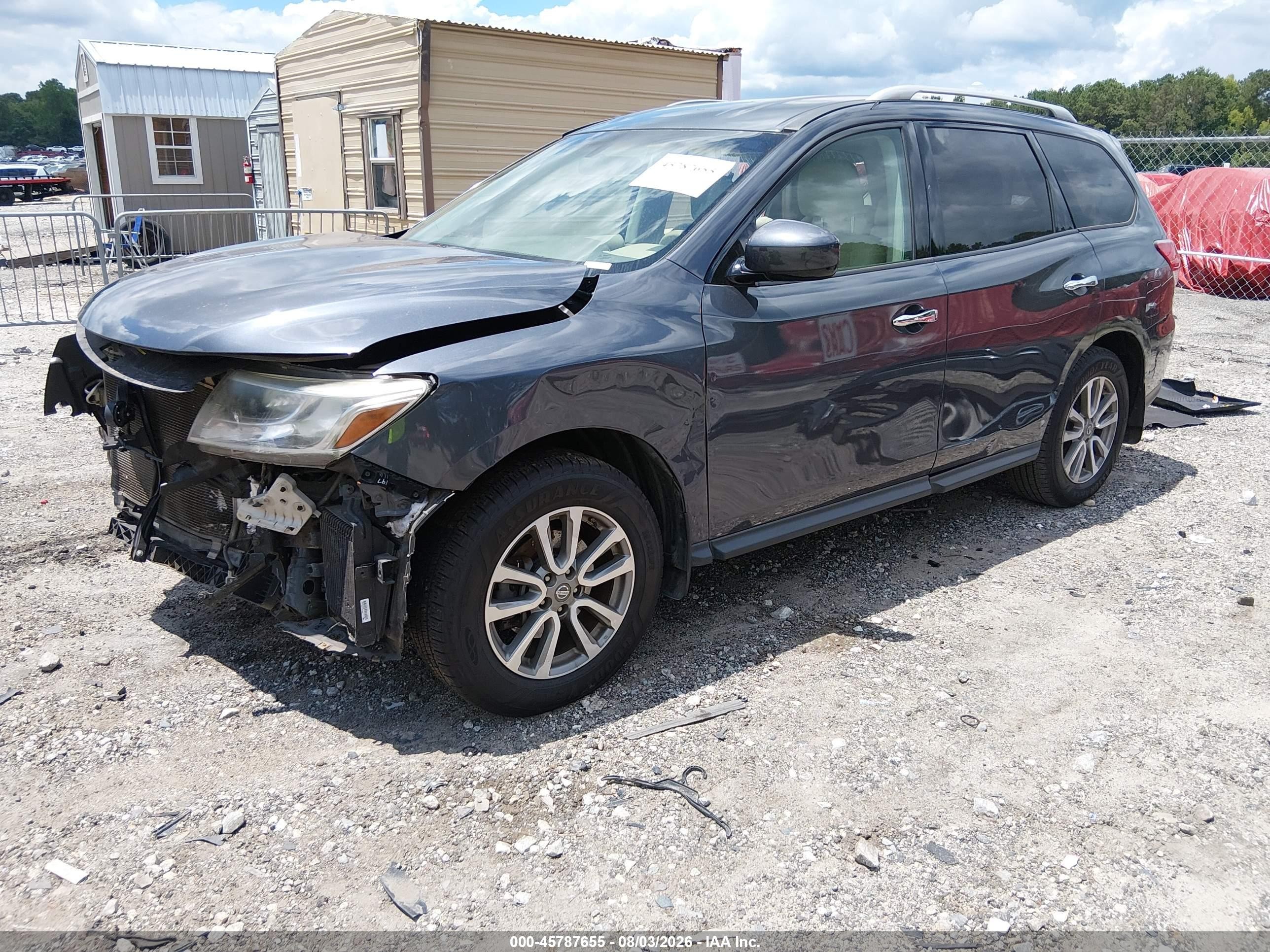 2013 Nissan Pathfinder Sv Серый vin: 5N1AR2MN5DC612335
