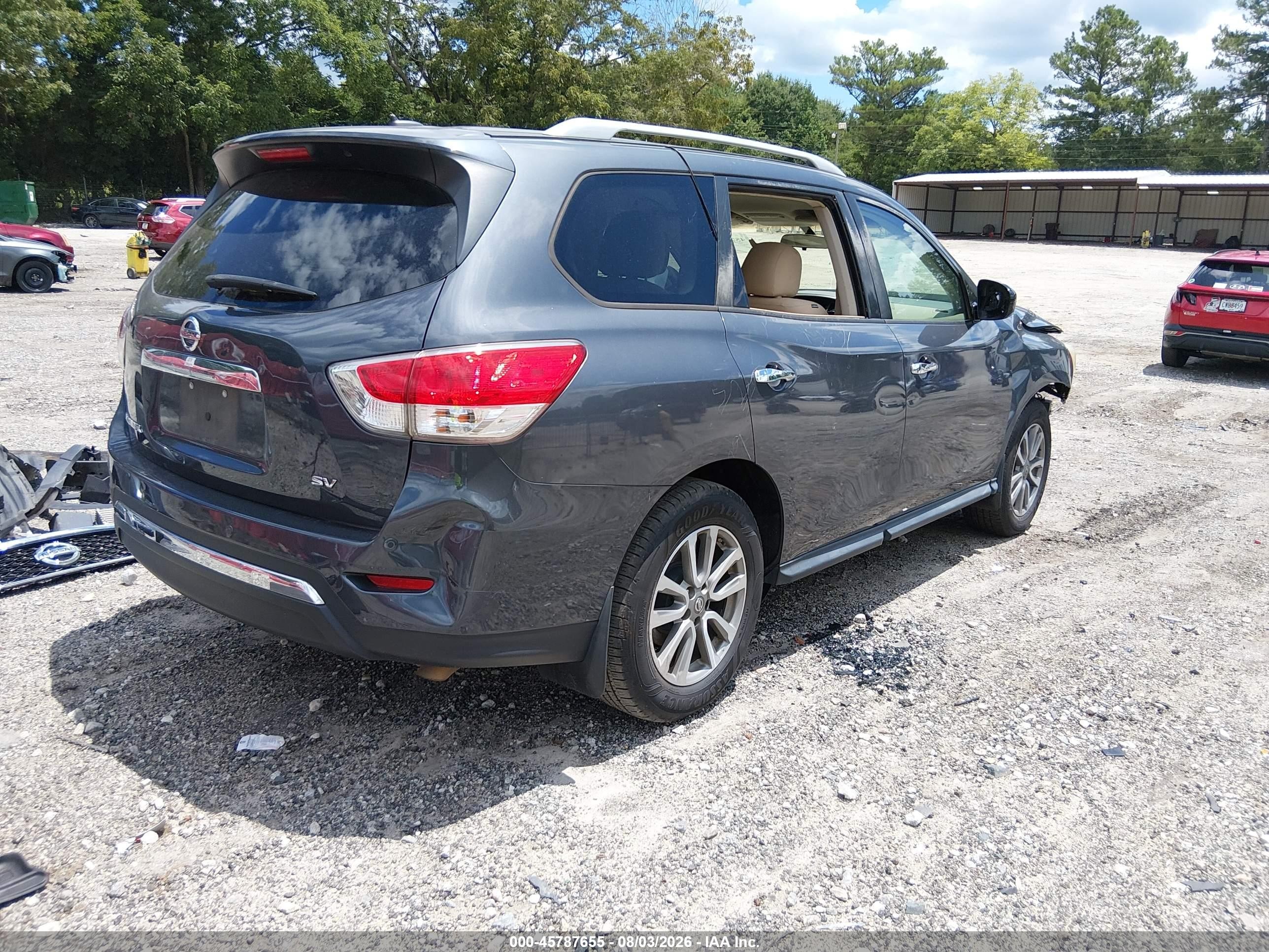 2013 Nissan Pathfinder Sv Серый vin: 5N1AR2MN5DC612335
