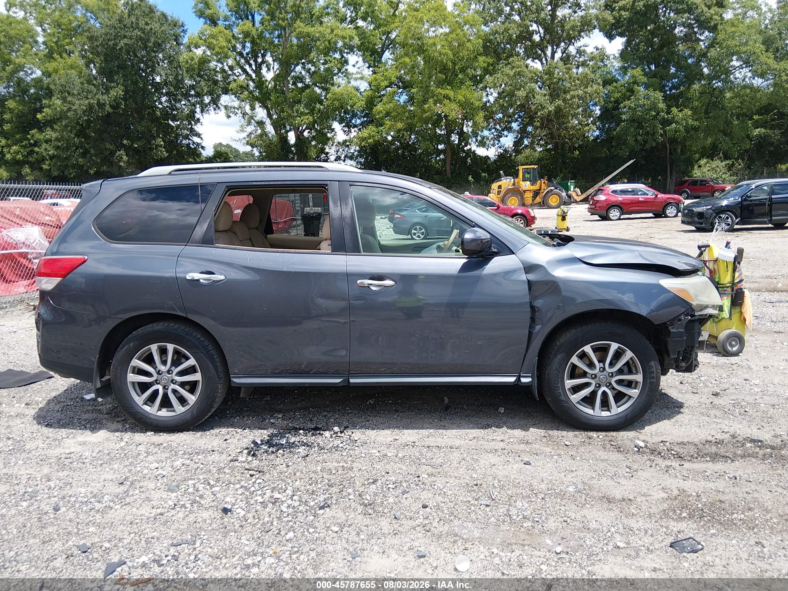 2013 Nissan Pathfinder Sv Серый vin: 5N1AR2MN5DC612335
