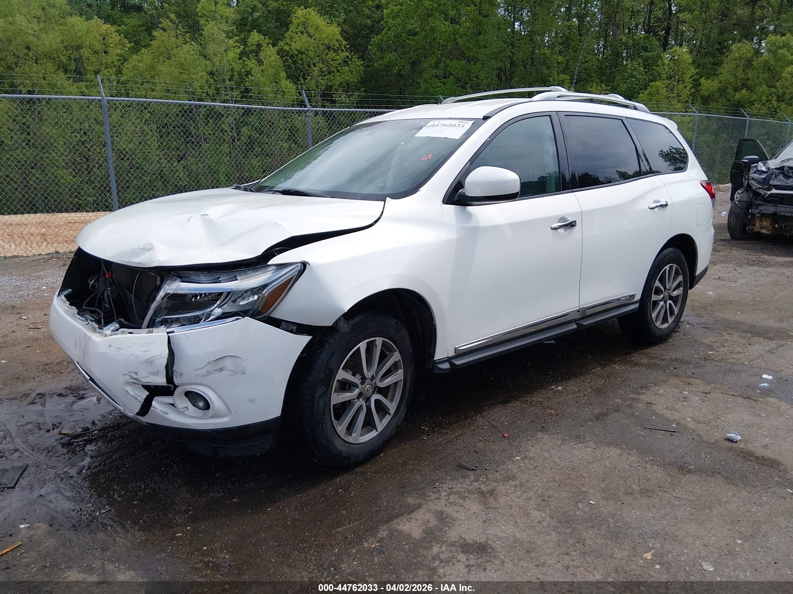 2013 Nissan Pathfinder Sl White vin: 5N1AR2MN5DC656349