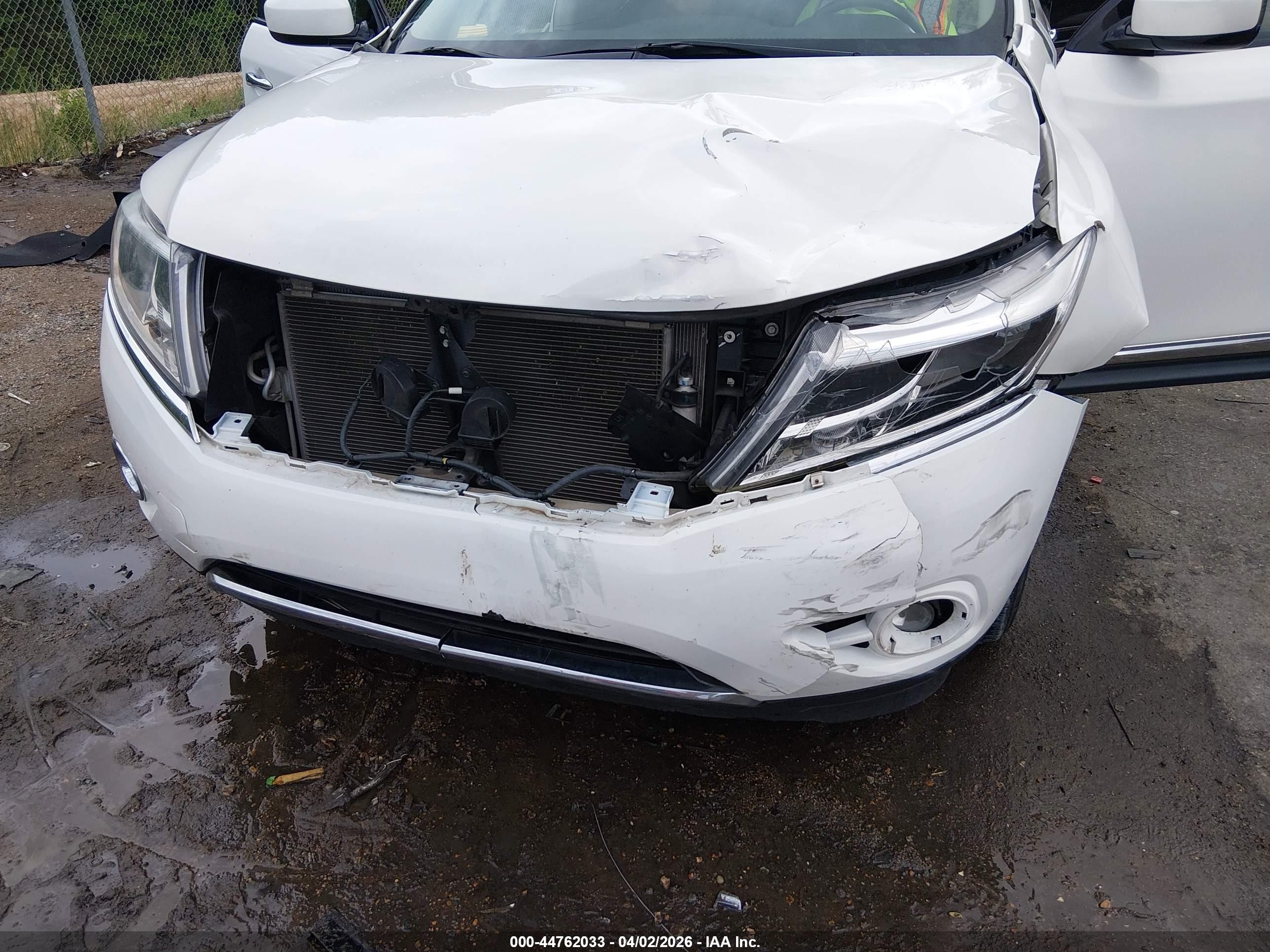 2013 Nissan Pathfinder Sl White vin: 5N1AR2MN5DC656349