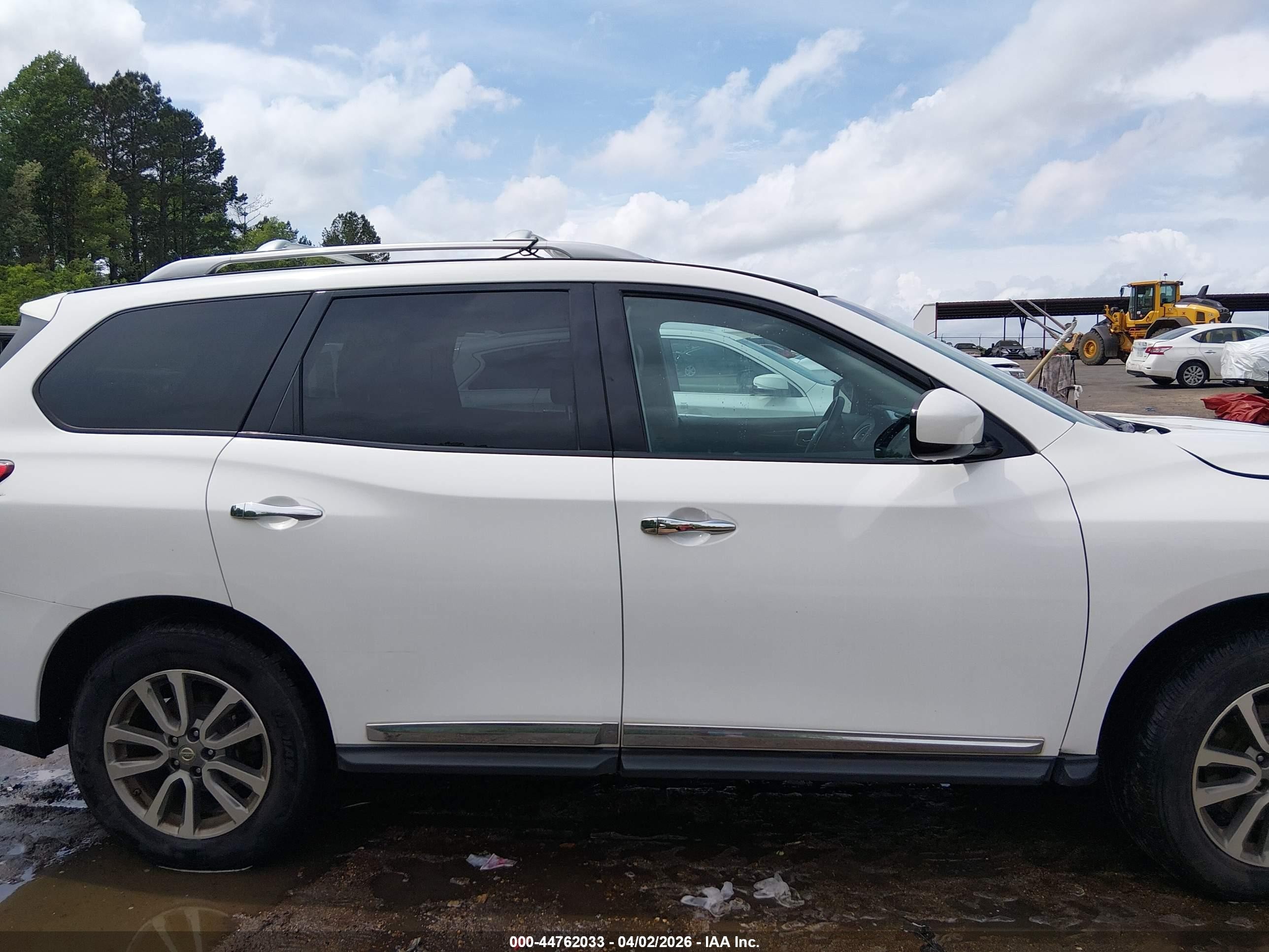 2013 Nissan Pathfinder Sl White vin: 5N1AR2MN5DC656349