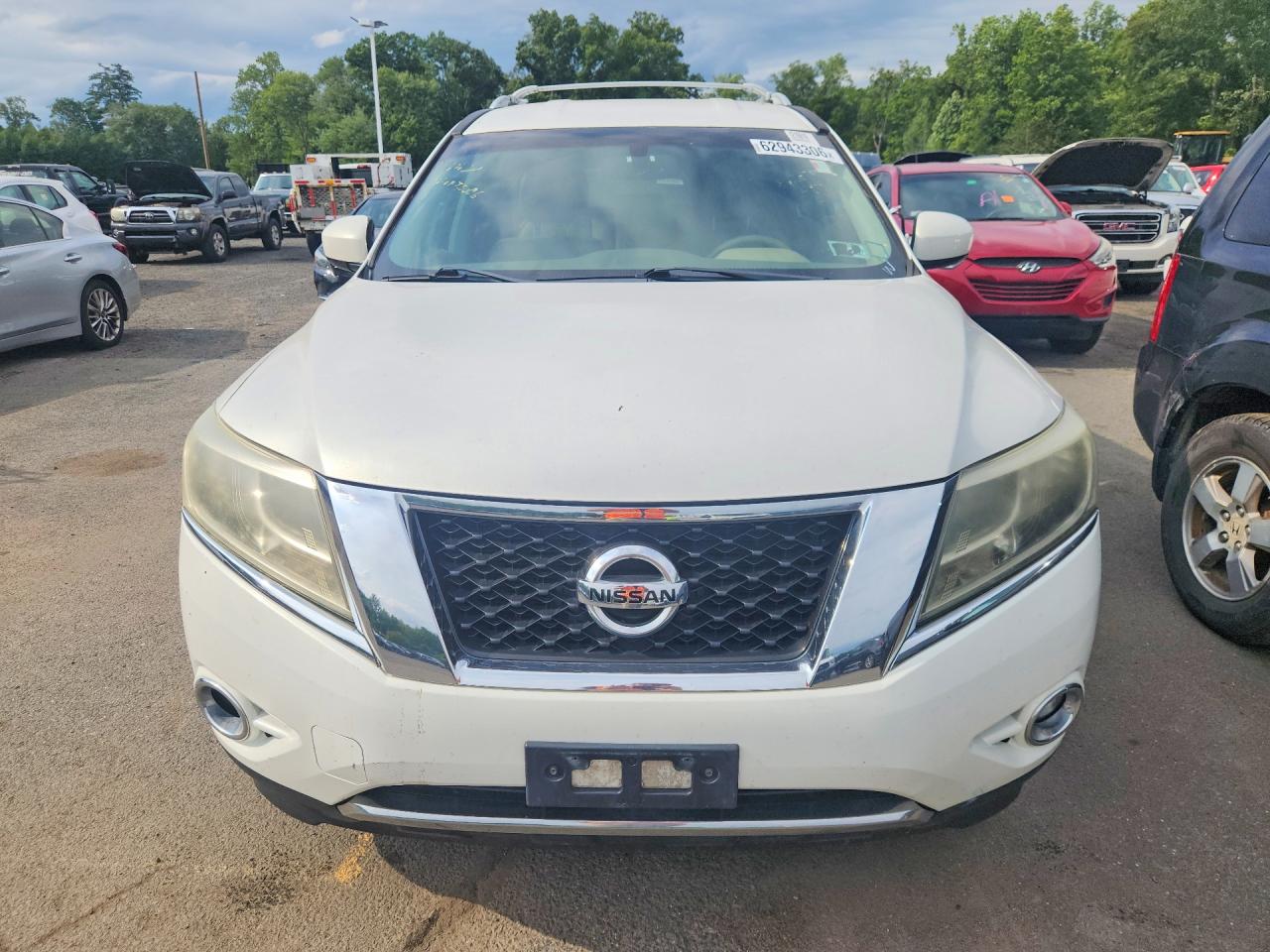 2013 Nissan Pathfinder S White vin: 5N1AR2MN5DC690145