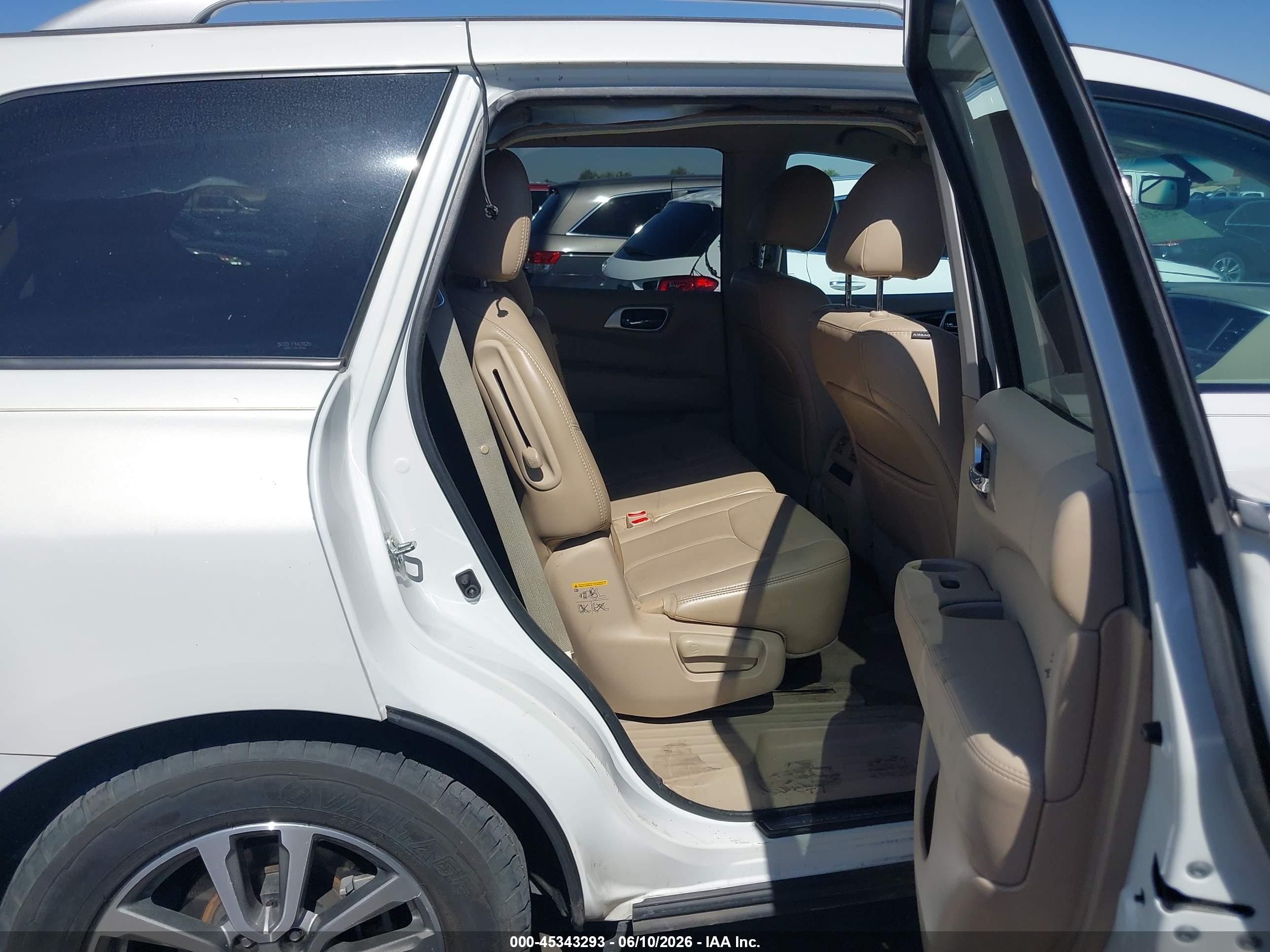 2014 Nissan Pathfinder Sl White vin: 5N1AR2MN5EC604382