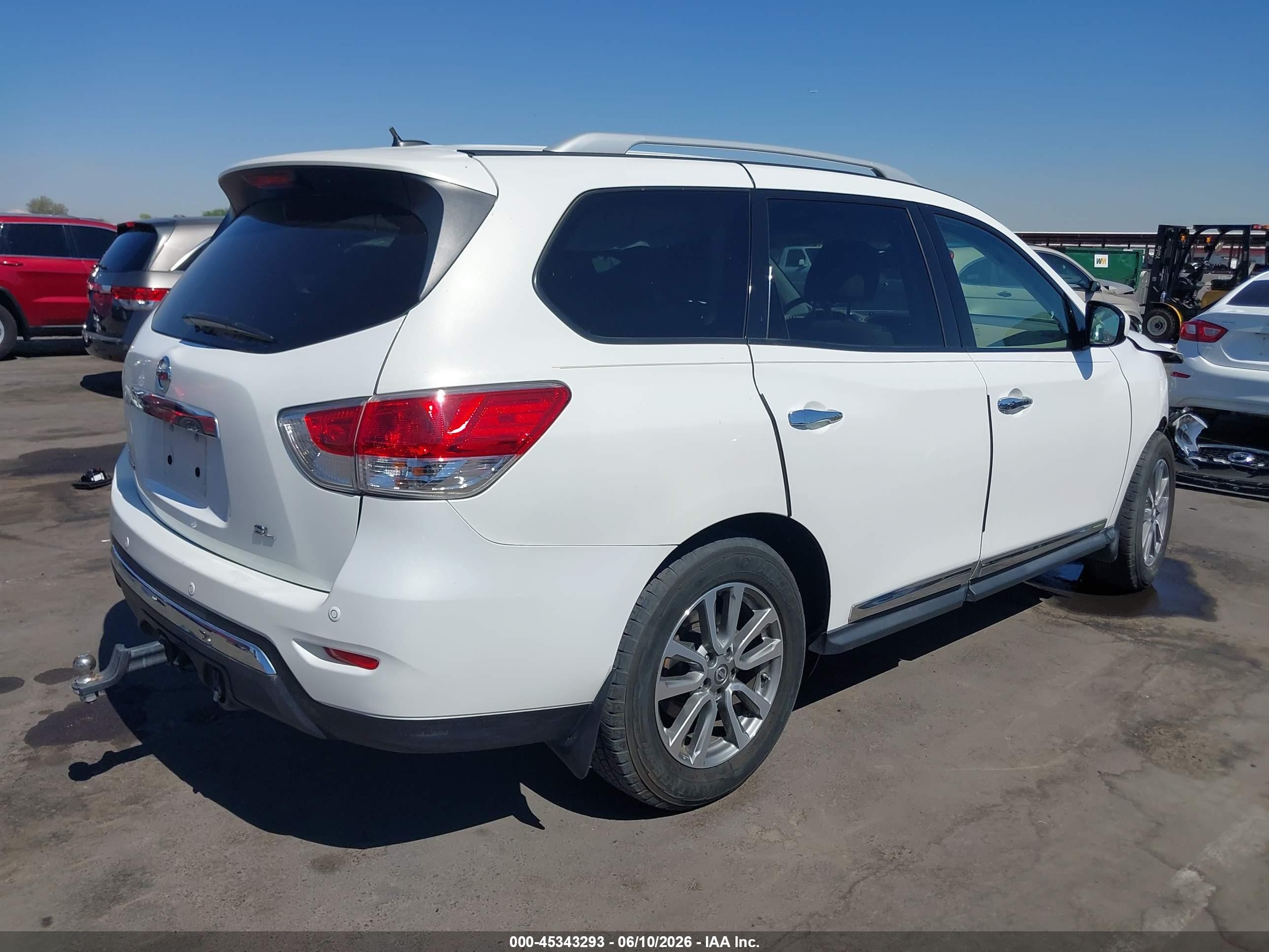 2014 Nissan Pathfinder Sl White vin: 5N1AR2MN5EC604382