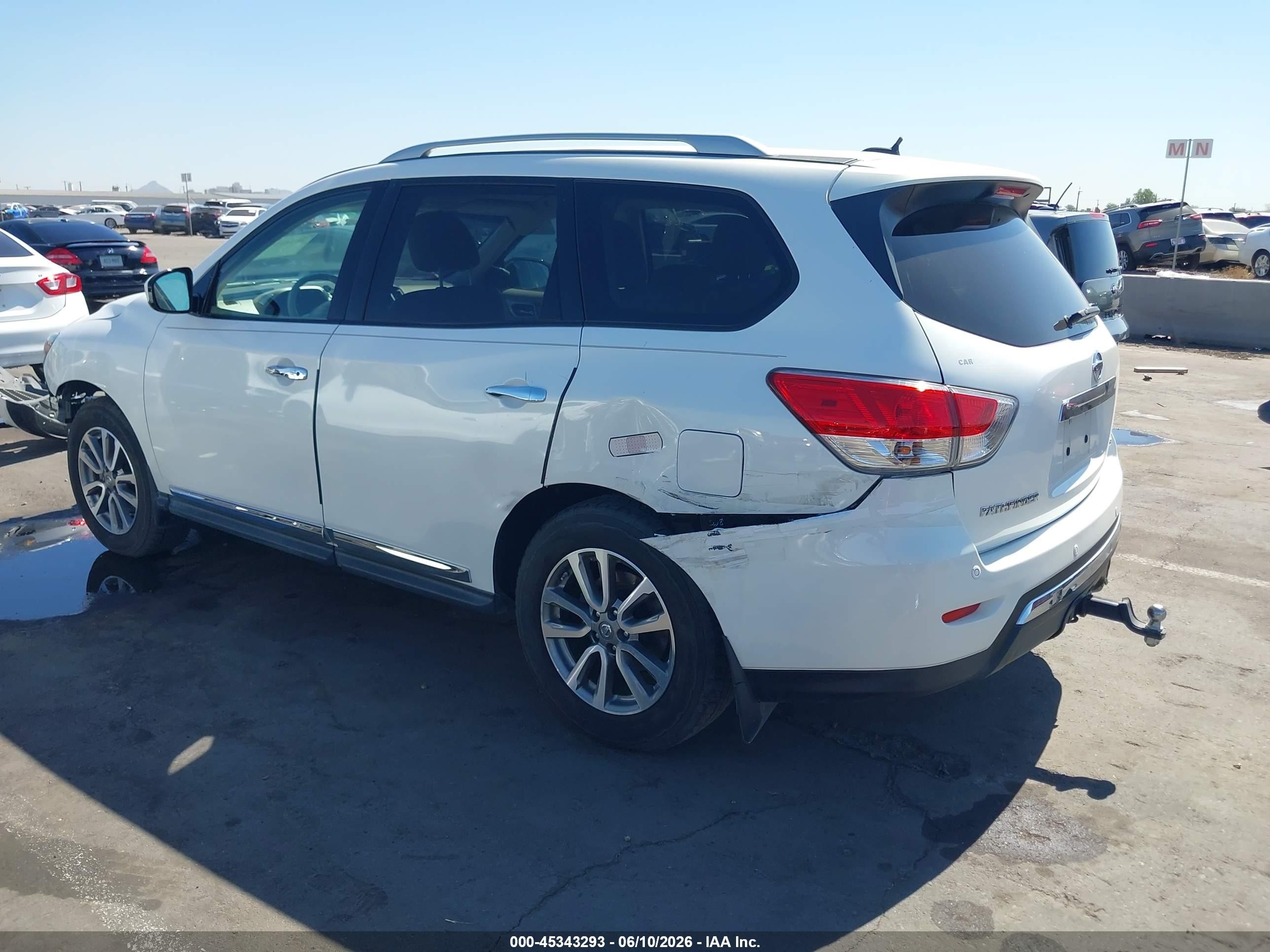 2014 Nissan Pathfinder Sl White vin: 5N1AR2MN5EC604382