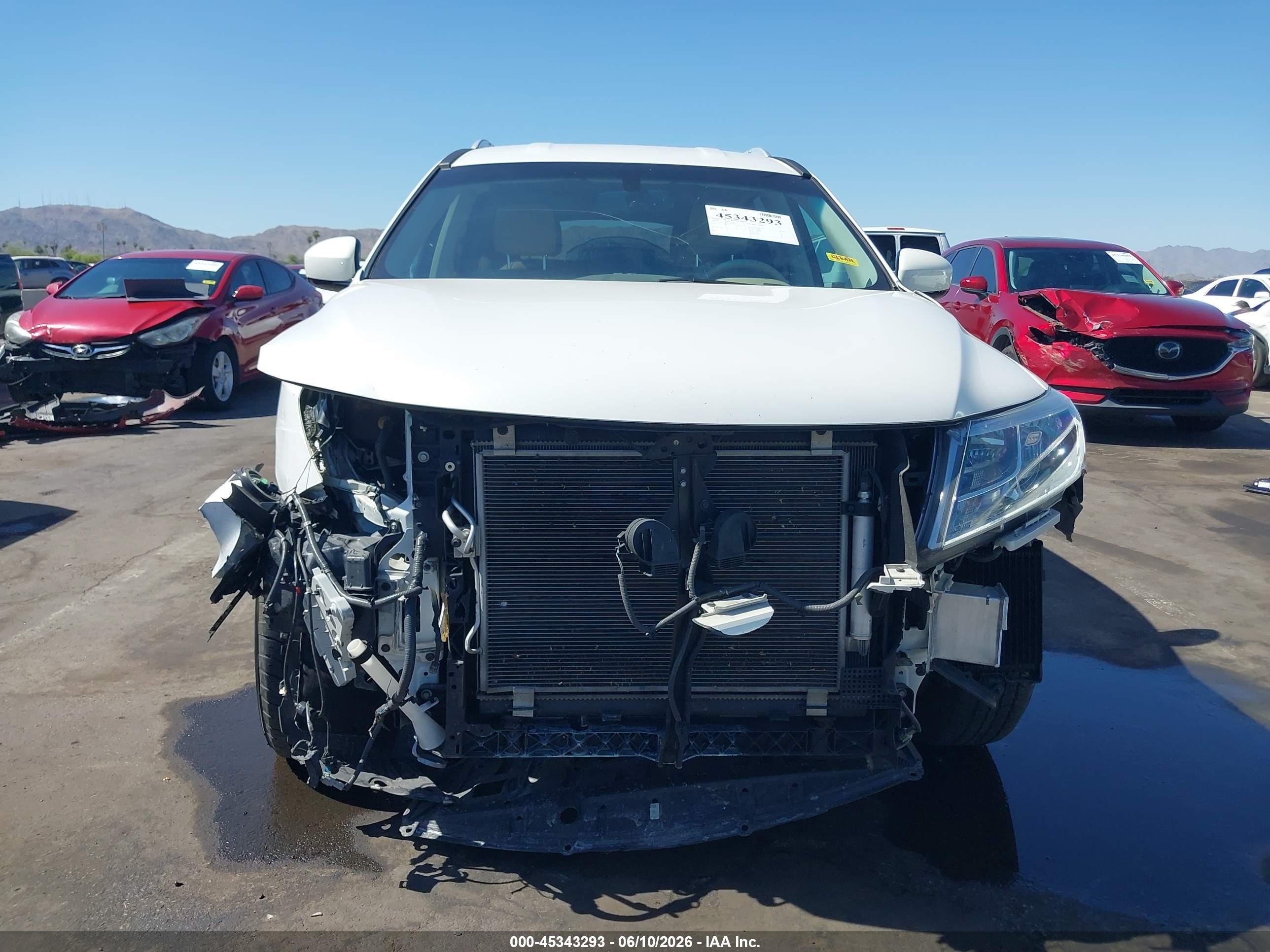 2014 Nissan Pathfinder Sl White vin: 5N1AR2MN5EC604382