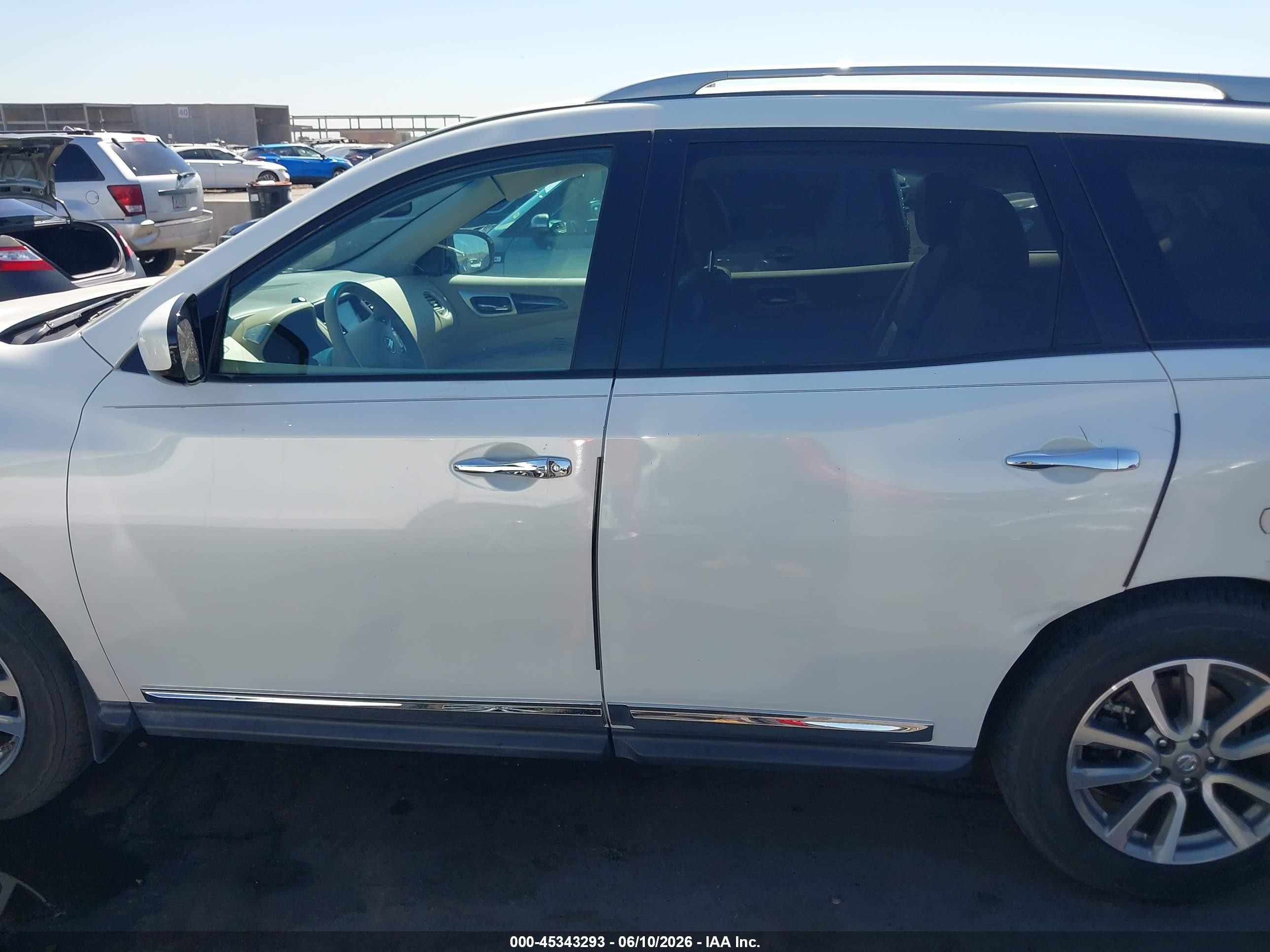 2014 Nissan Pathfinder Sl White vin: 5N1AR2MN5EC604382