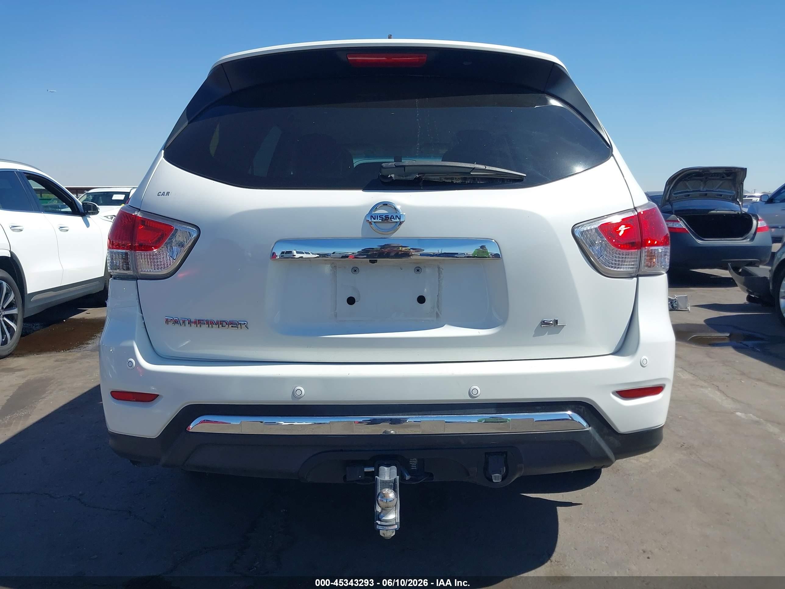 2014 Nissan Pathfinder Sl White vin: 5N1AR2MN5EC604382