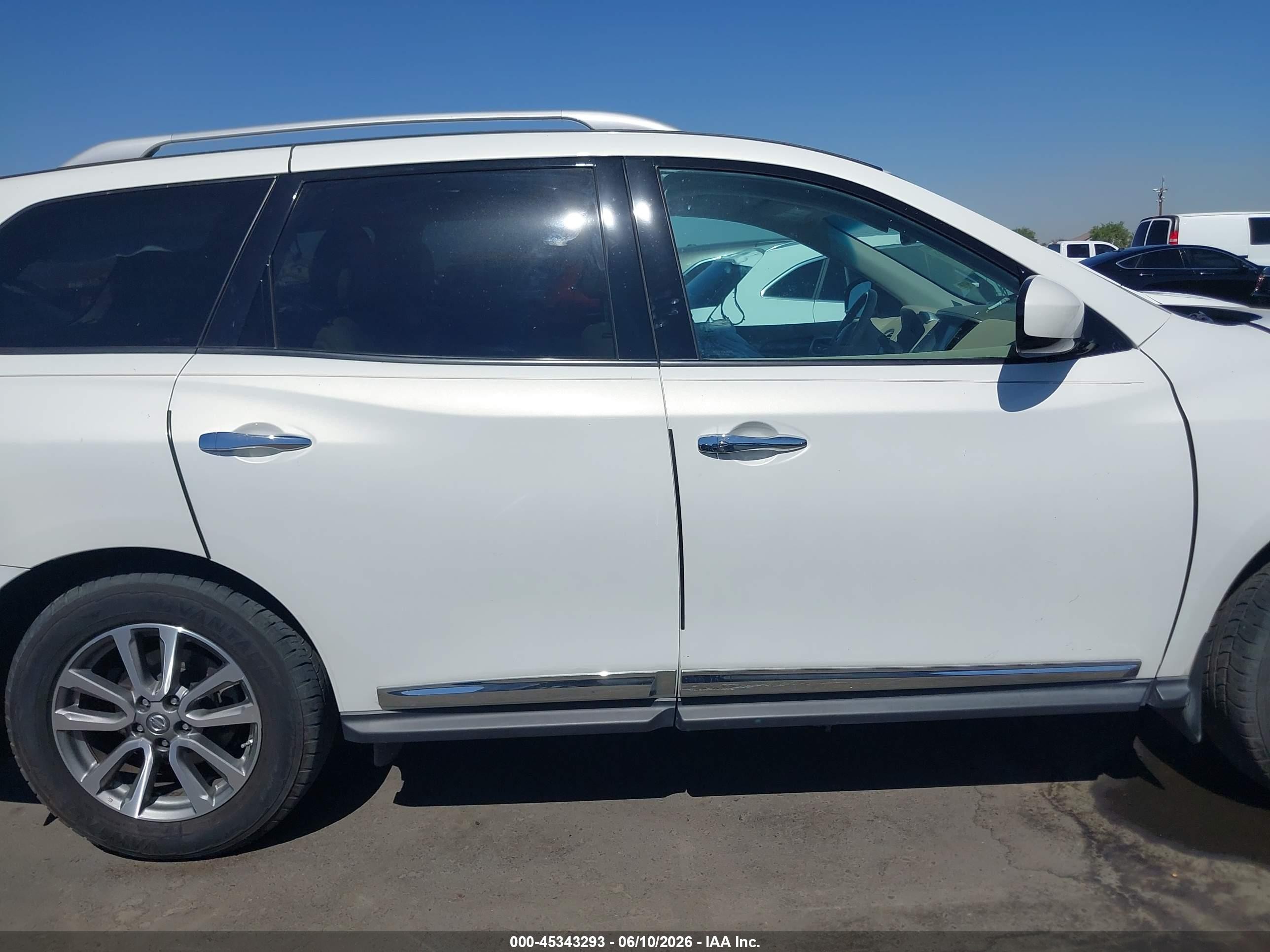 2014 Nissan Pathfinder Sl White vin: 5N1AR2MN5EC604382