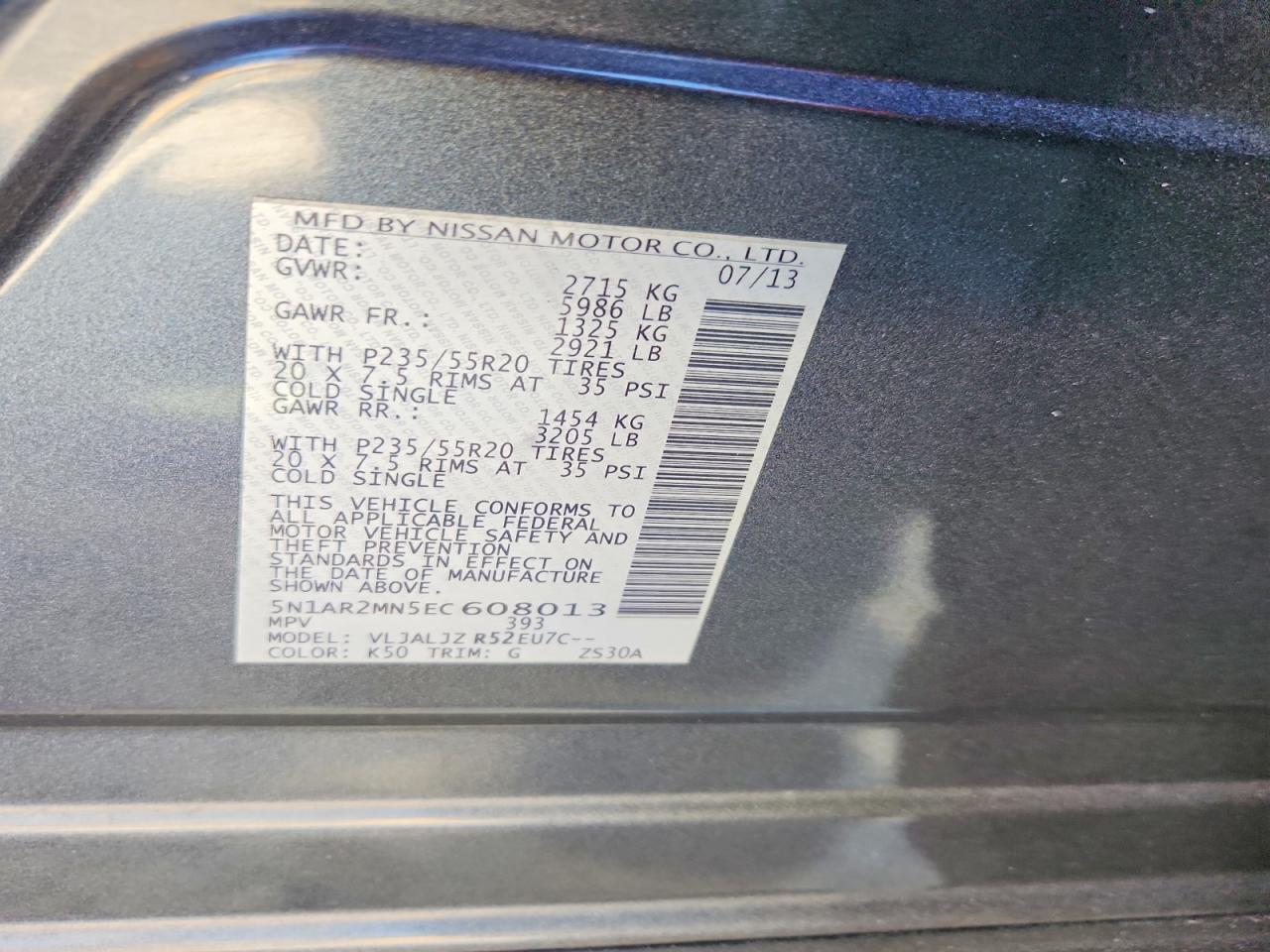 2014 Nissan Pathfinder S Black vin: 5N1AR2MN5EC608013