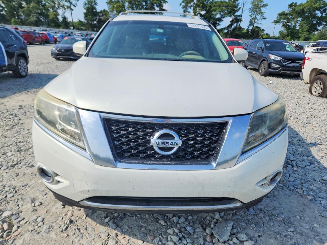 2014 Nissan Pathfinder S White vin: 5N1AR2MN5EC615012