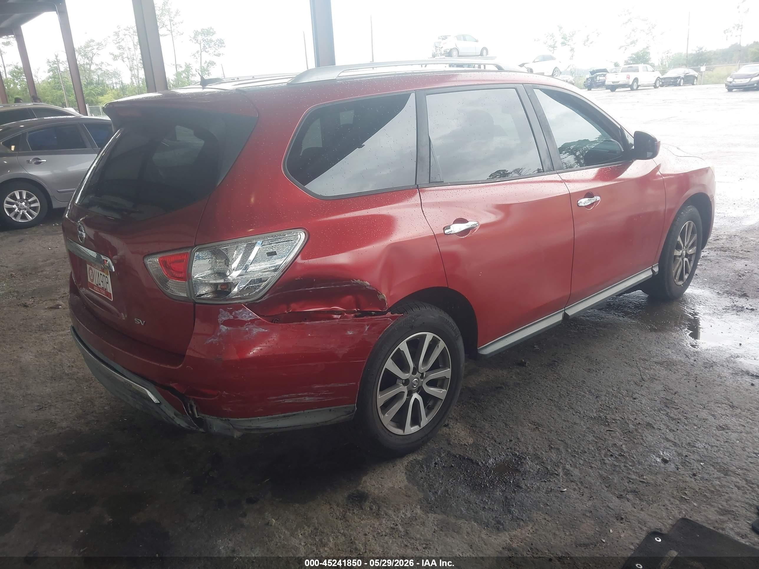 2014 Nissan Pathfinder Sv Red vin: 5N1AR2MN5EC641626