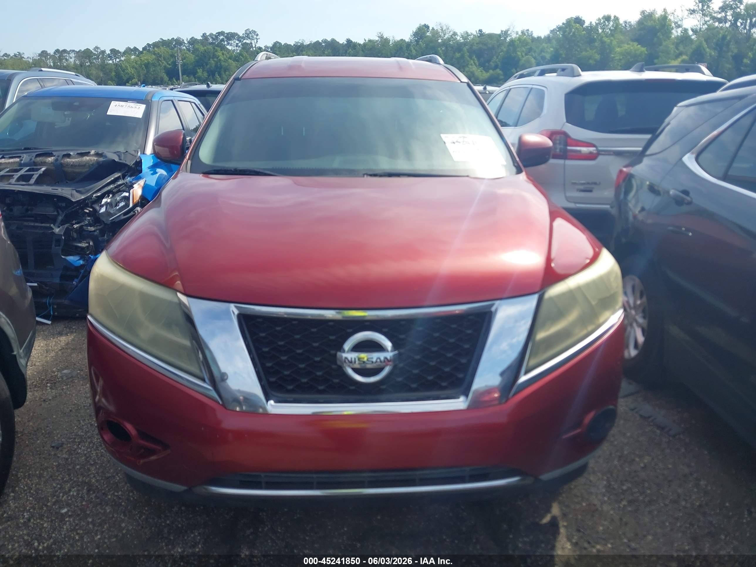 2014 Nissan Pathfinder Sv Red vin: 5N1AR2MN5EC641626