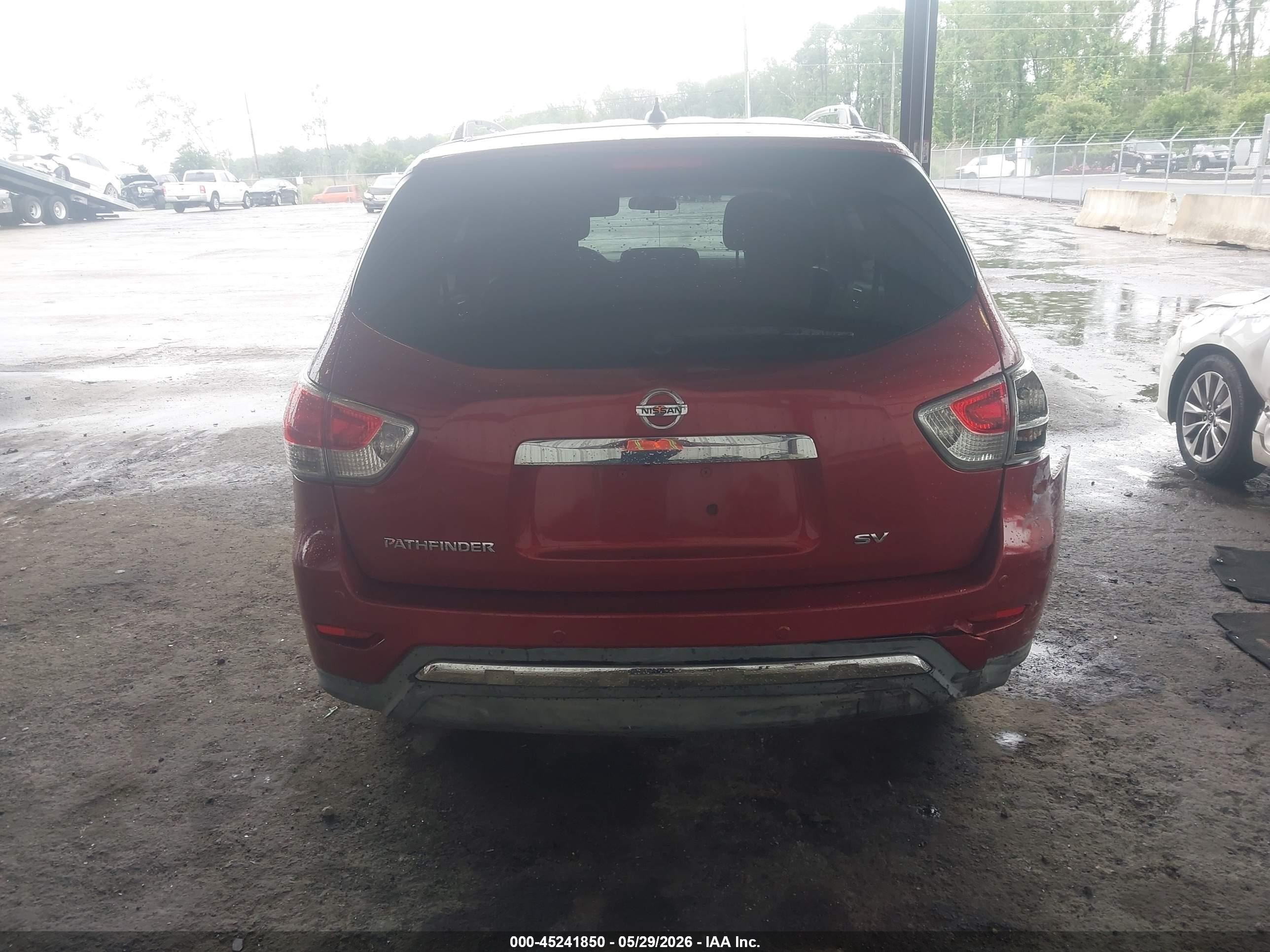 2014 Nissan Pathfinder Sv Red vin: 5N1AR2MN5EC641626