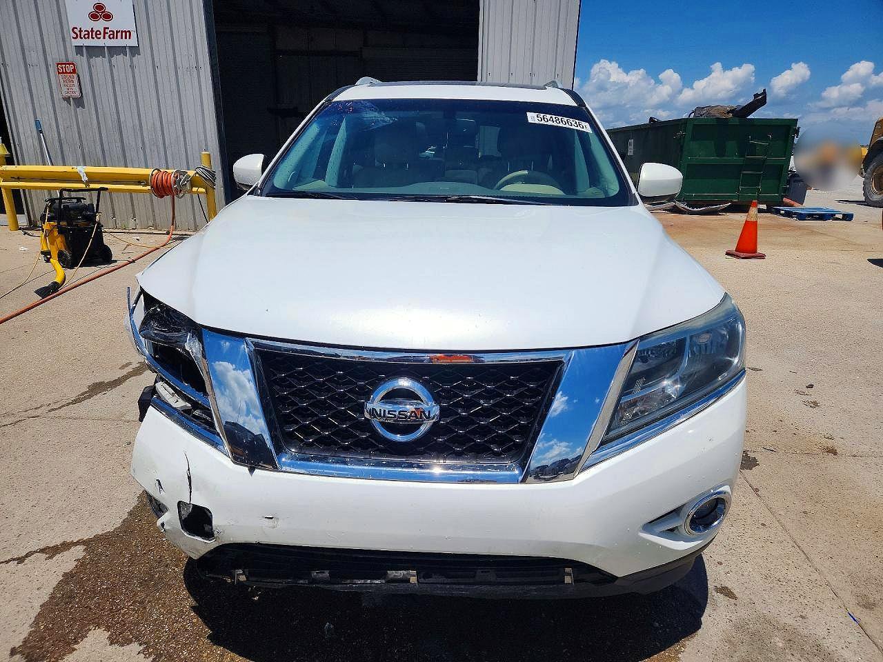 2014 Nissan Pathfinder S White vin: 5N1AR2MN5EC654795