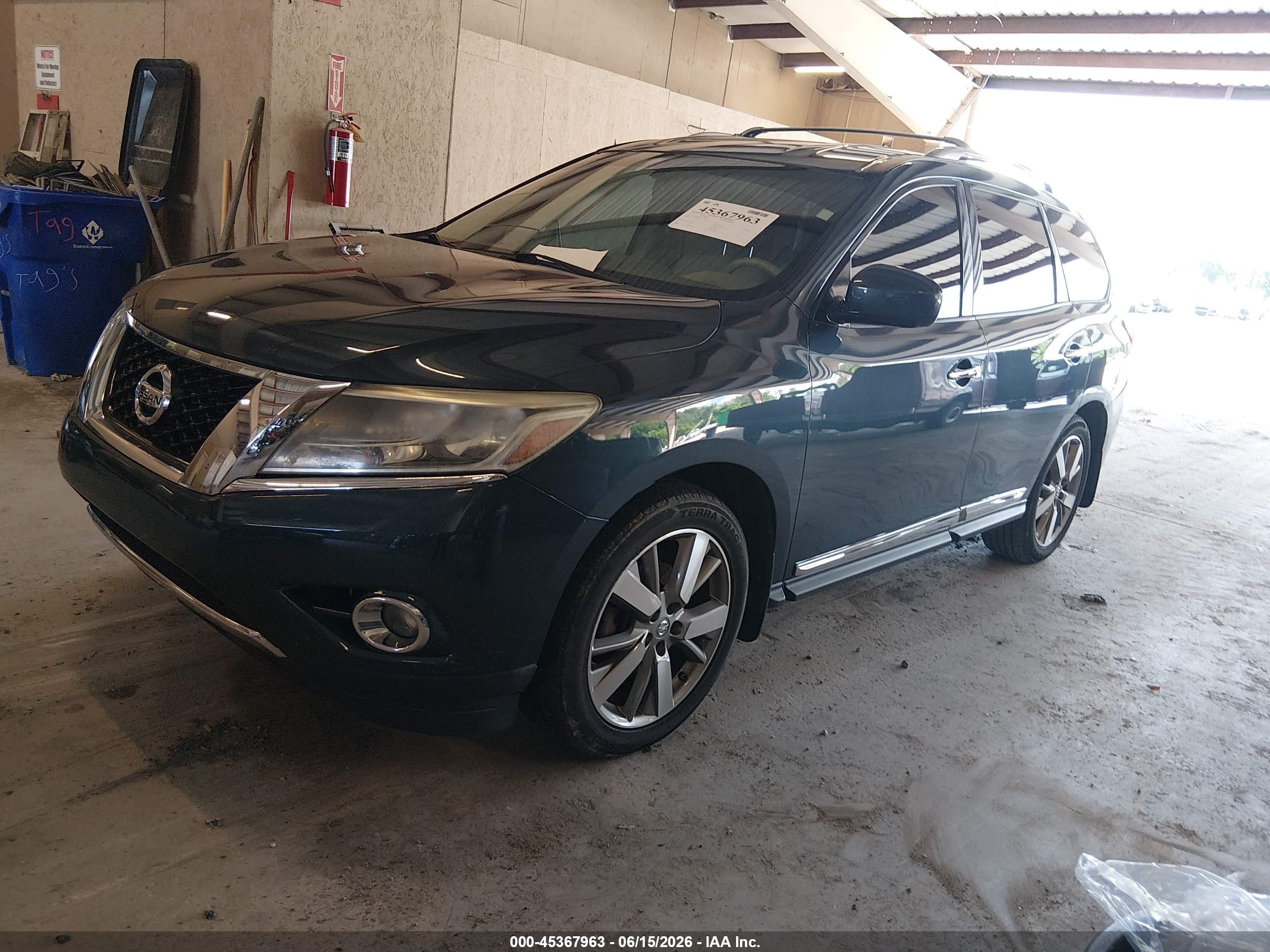 2014 Nissan Pathfinder Platinum Синий vin: 5N1AR2MN5EC679616