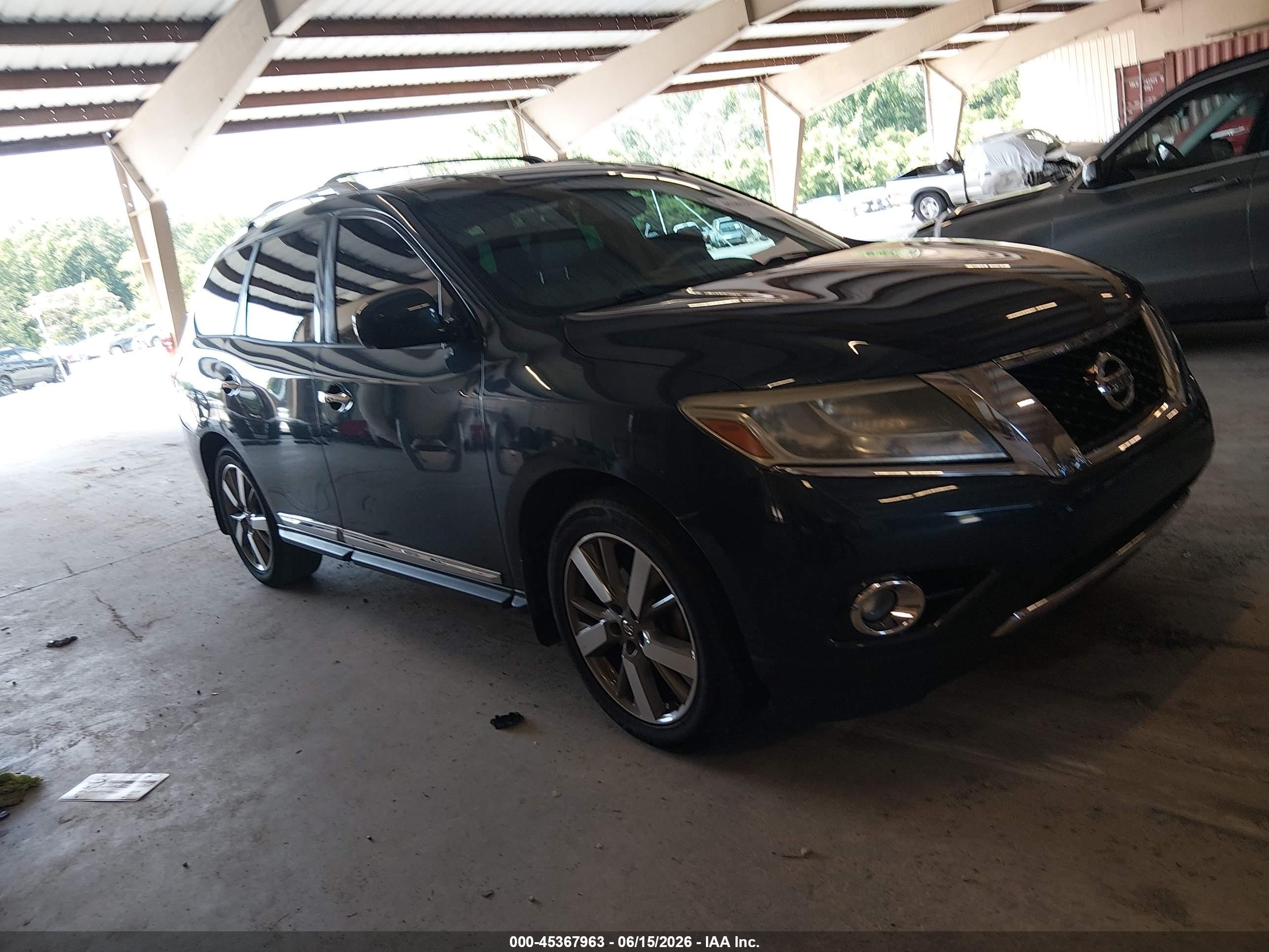 2014 Nissan Pathfinder Platinum Синий vin: 5N1AR2MN5EC679616