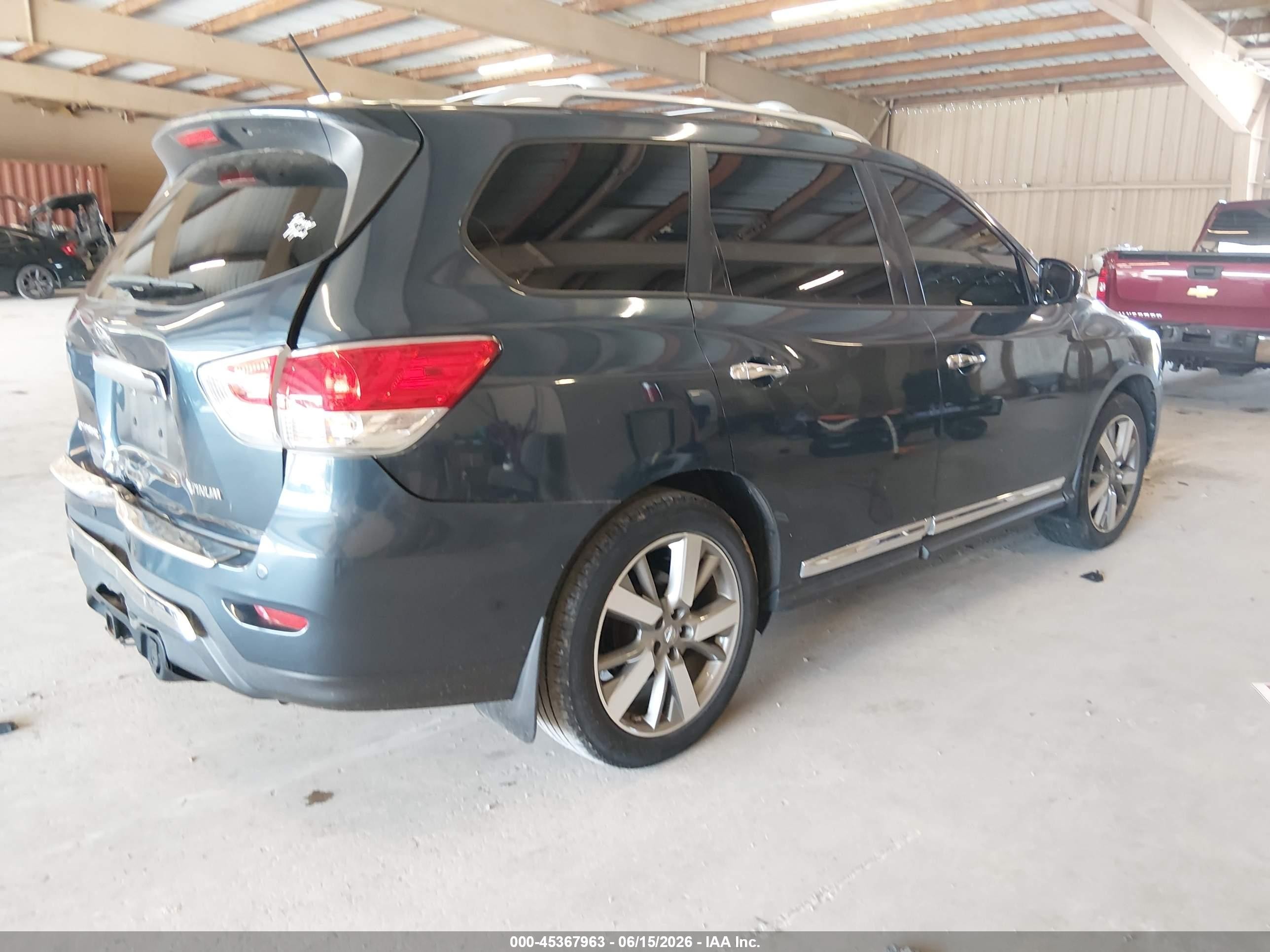 2014 Nissan Pathfinder Platinum Синий vin: 5N1AR2MN5EC679616