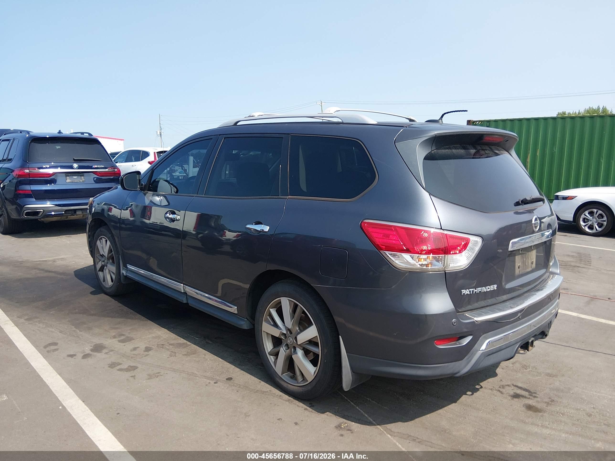 2014 Nissan Pathfinder Platinum Серый vin: 5N1AR2MN5EC687909
