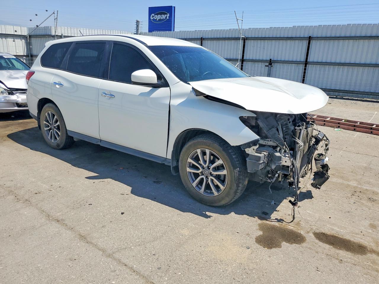 2014 Nissan Pathfinder S White vin: 5N1AR2MN5EC695492