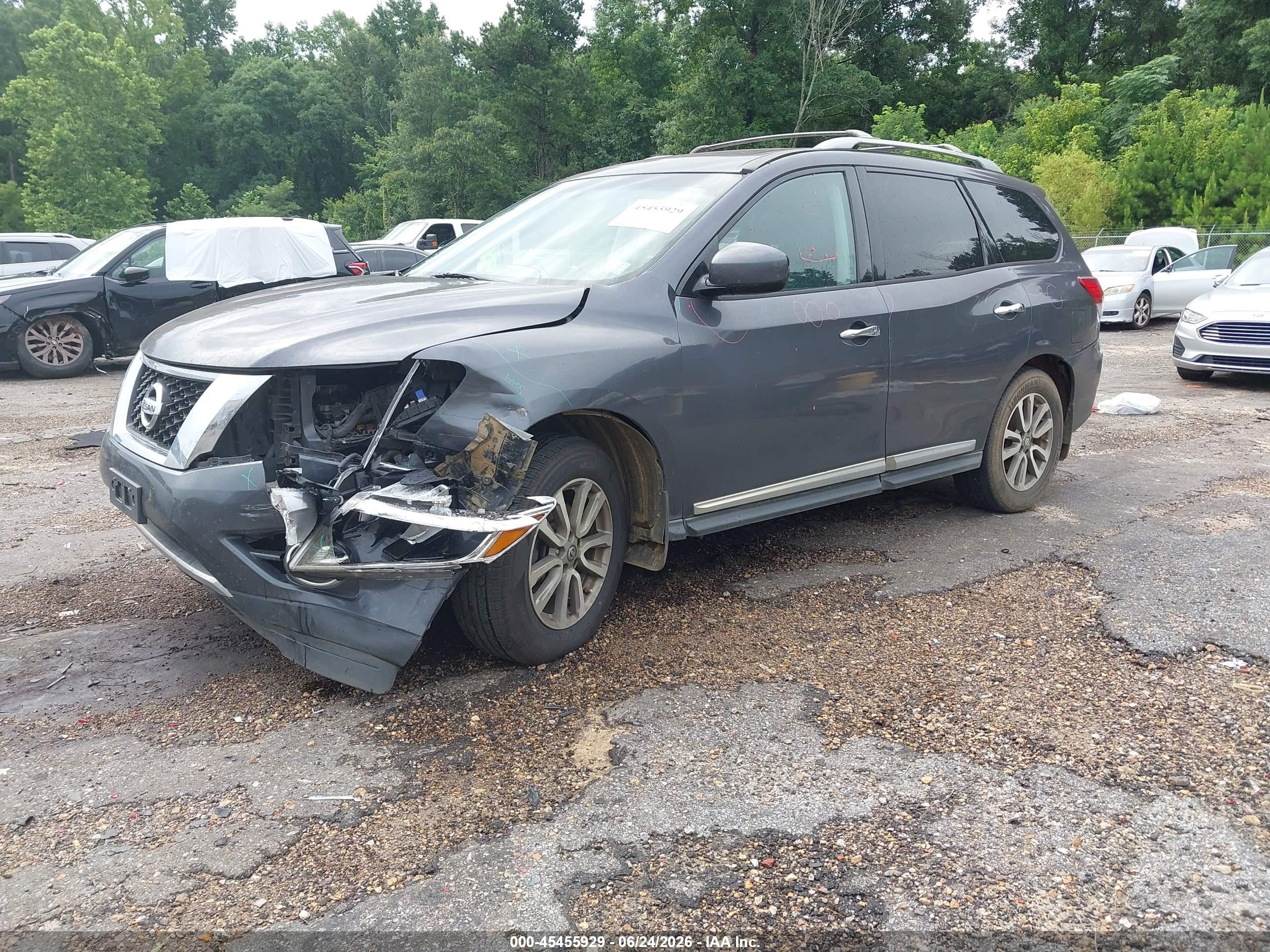 2014 Nissan Pathfinder Sl Gray vin: 5N1AR2MN5EC713778