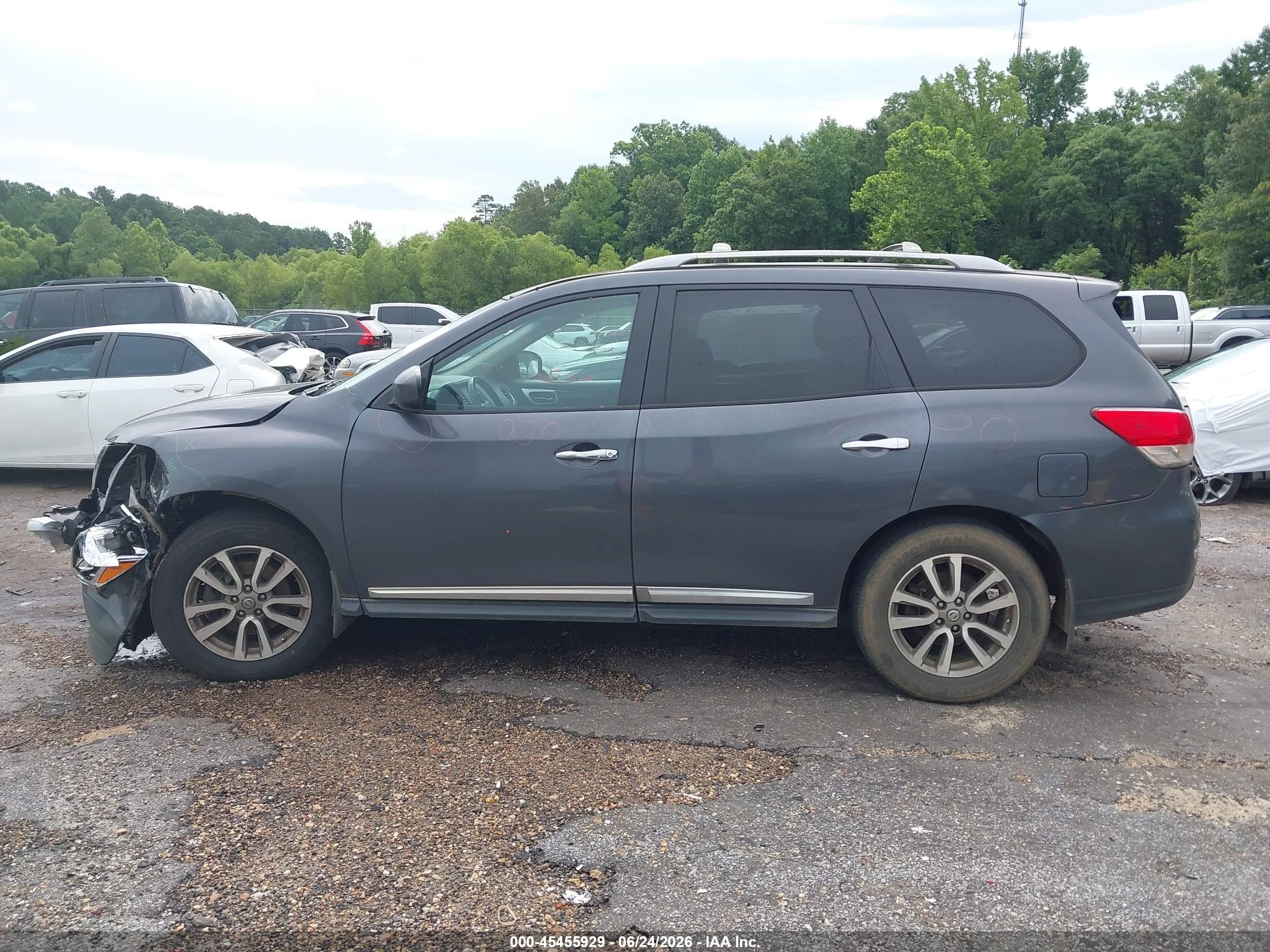 2014 Nissan Pathfinder Sl Gray vin: 5N1AR2MN5EC713778