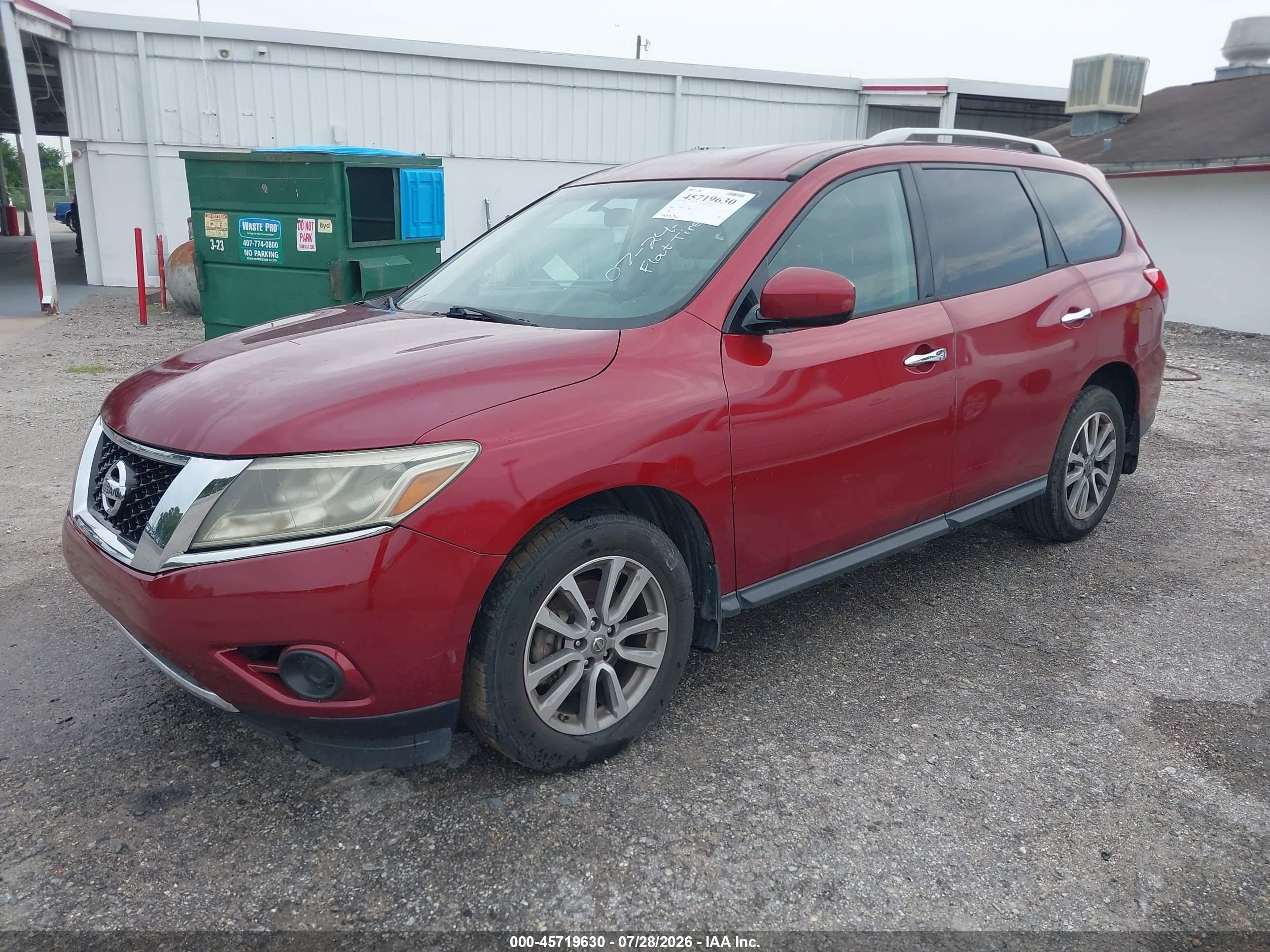 2014 Nissan Pathfinder Sv Red vin: 5N1AR2MN5EC716521