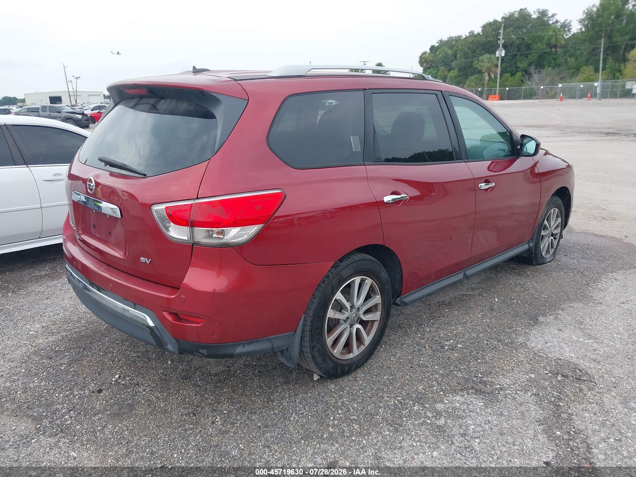 2014 Nissan Pathfinder Sv Red vin: 5N1AR2MN5EC716521