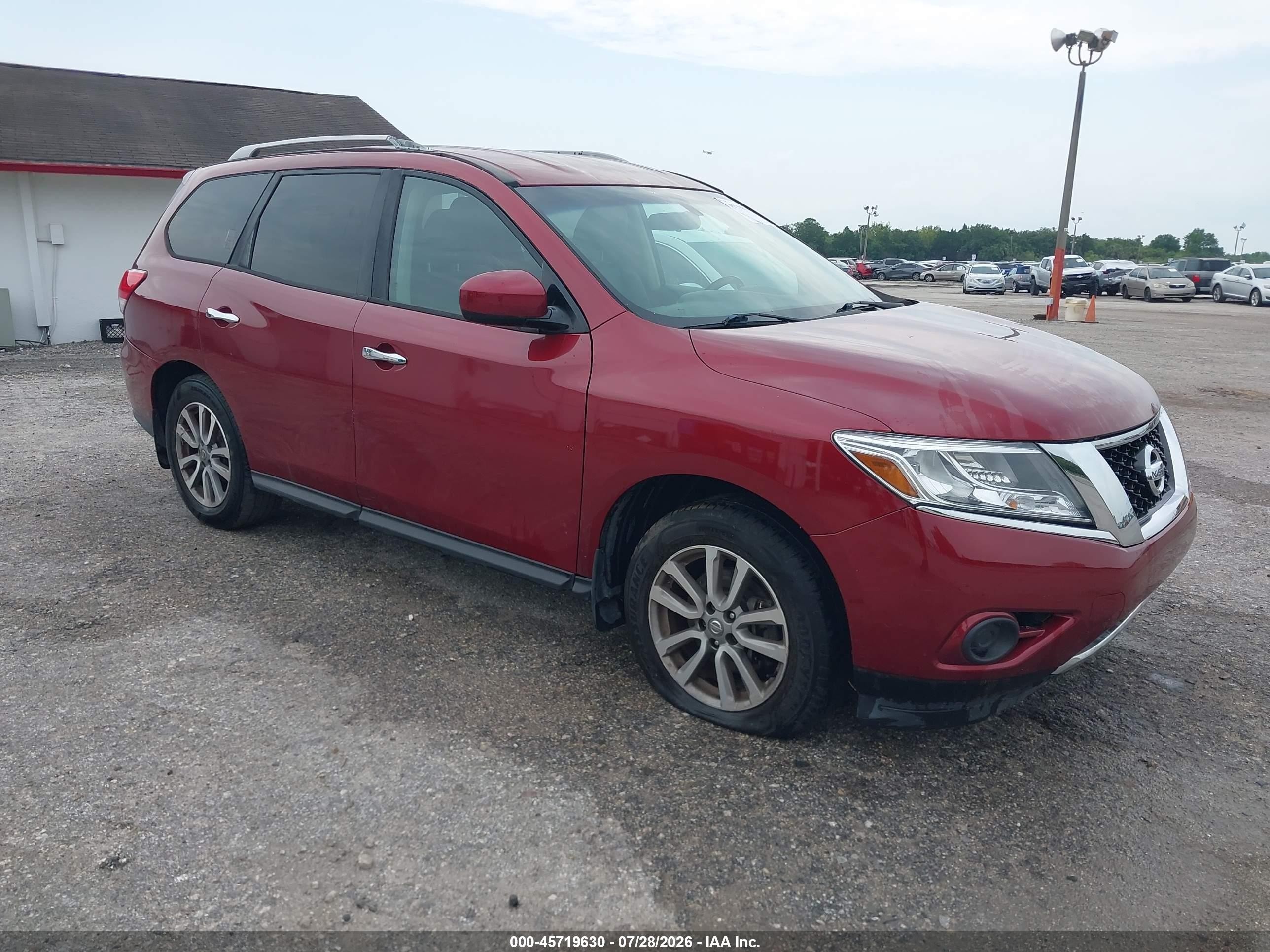2014 Nissan Pathfinder Sv Red vin: 5N1AR2MN5EC716521