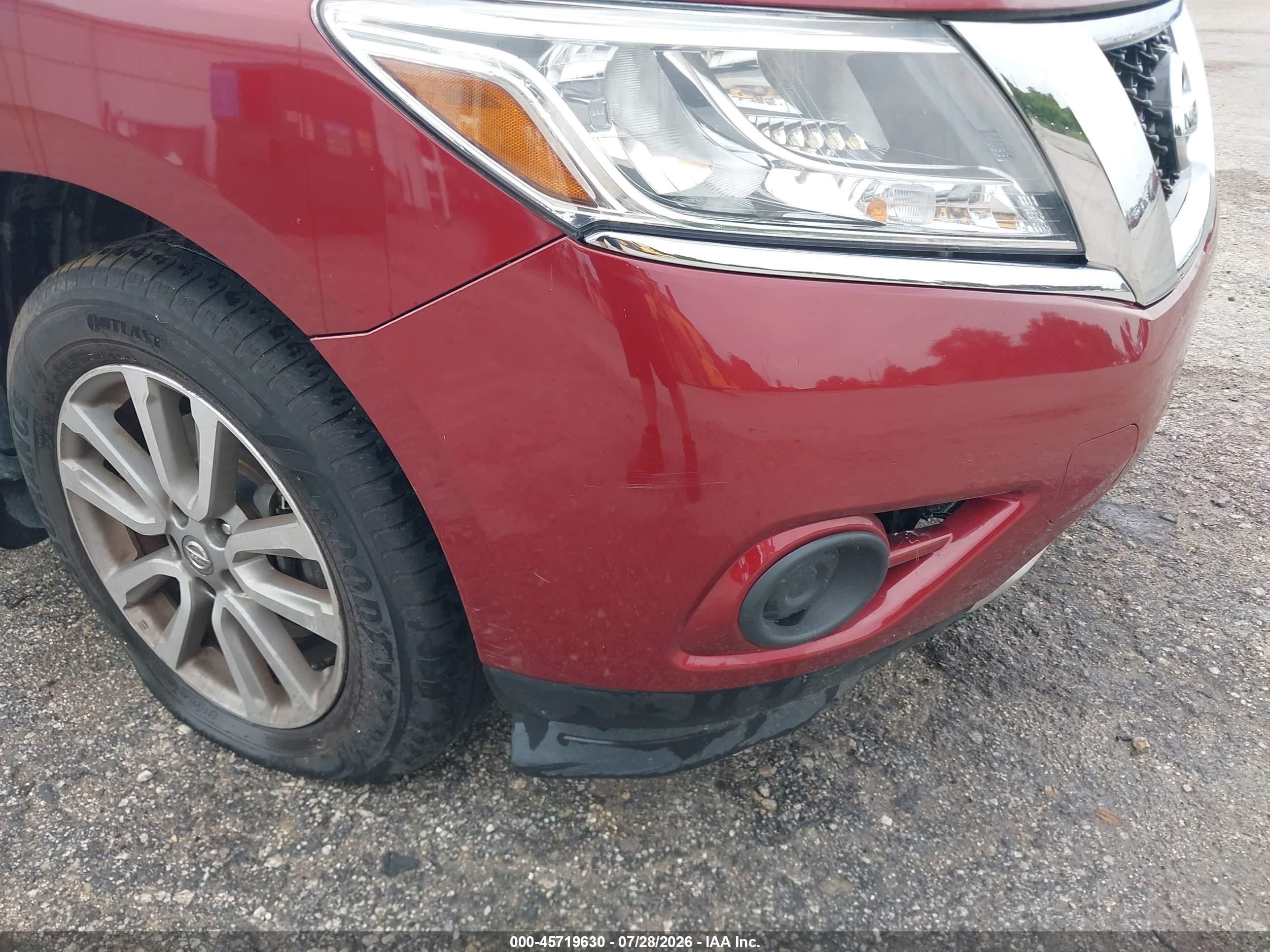 2014 Nissan Pathfinder Sv Red vin: 5N1AR2MN5EC716521