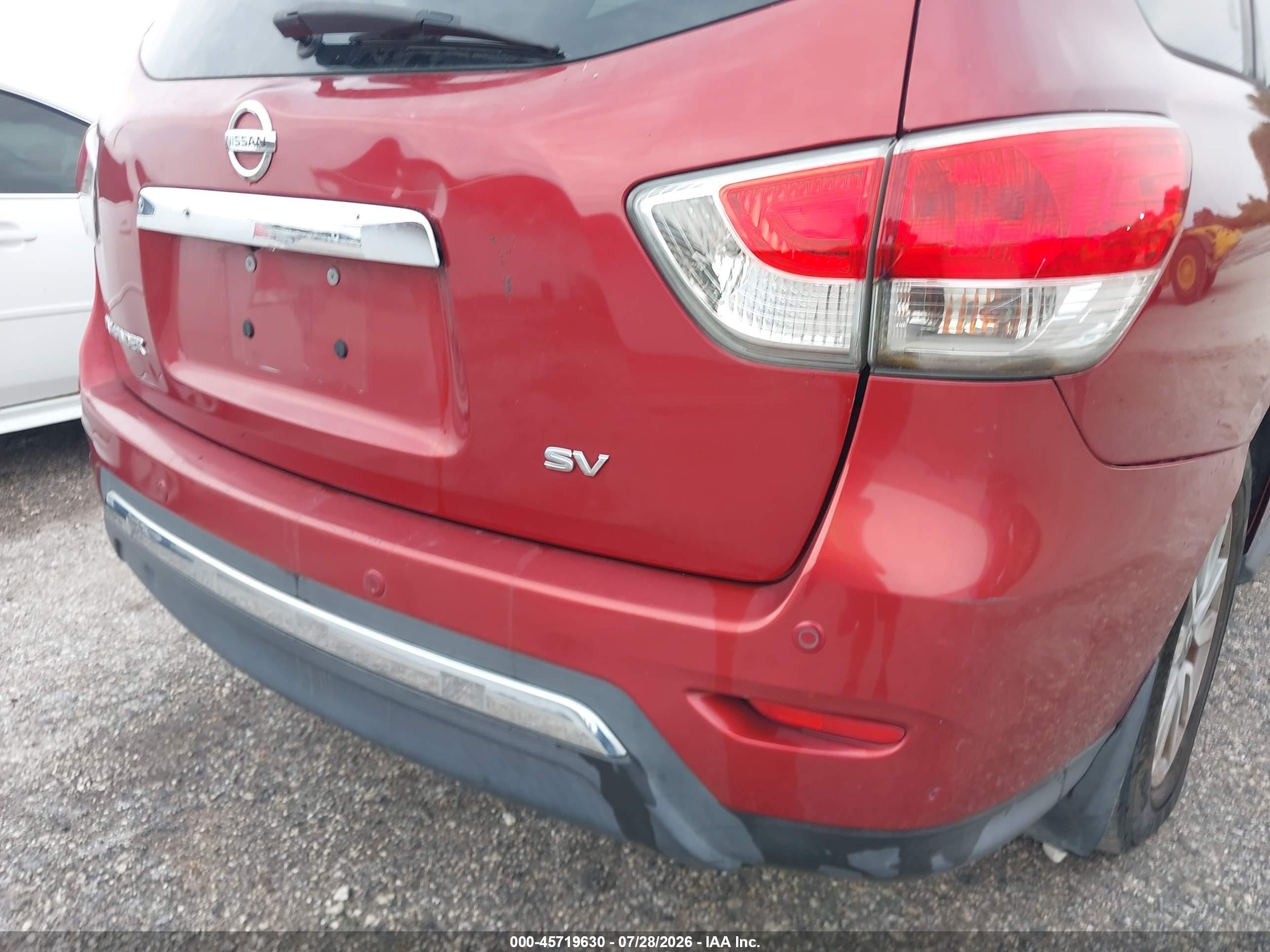 2014 Nissan Pathfinder Sv Red vin: 5N1AR2MN5EC716521
