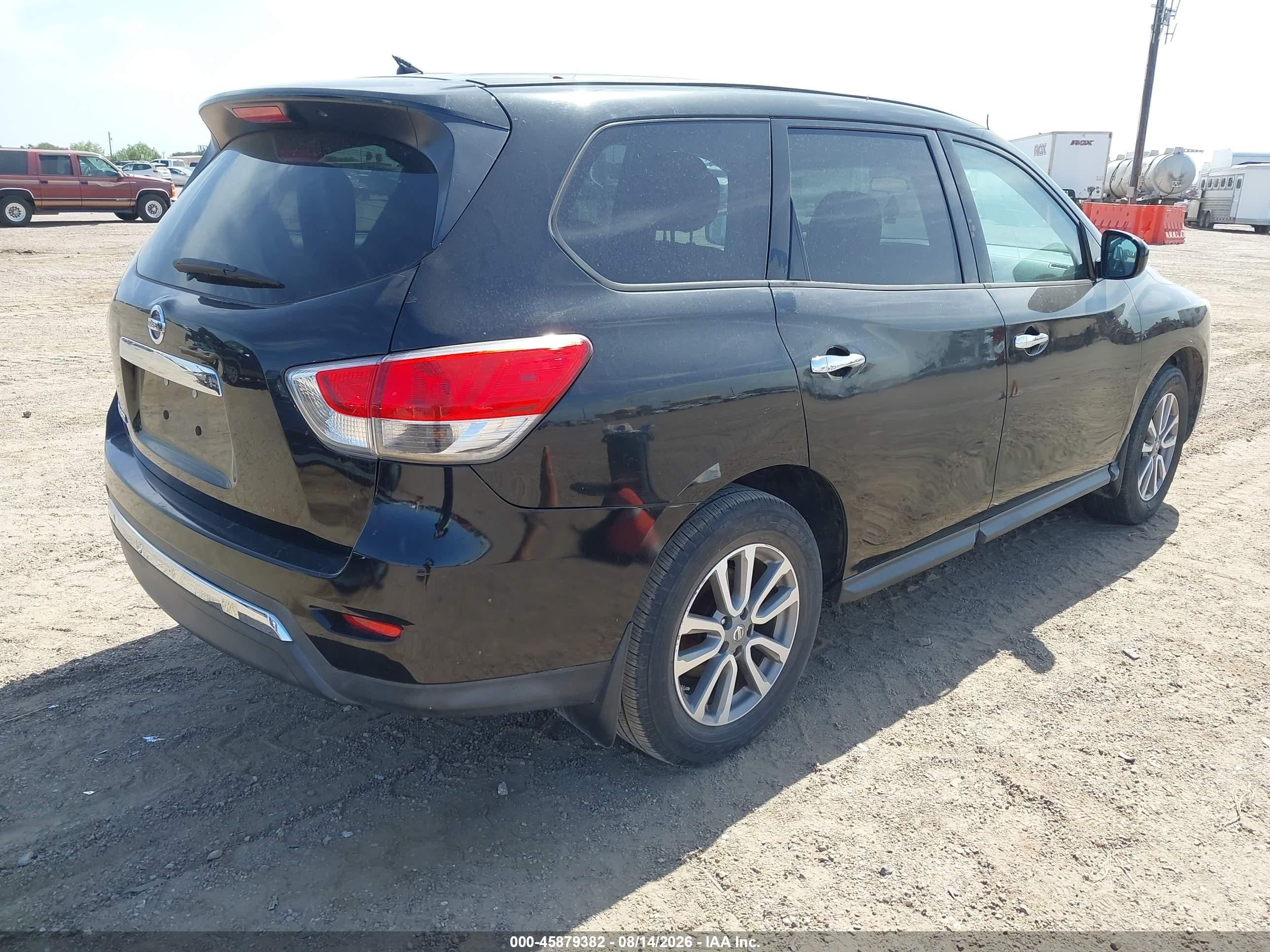 2014 Nissan Pathfinder S Black vin: 5N1AR2MN5EC727292