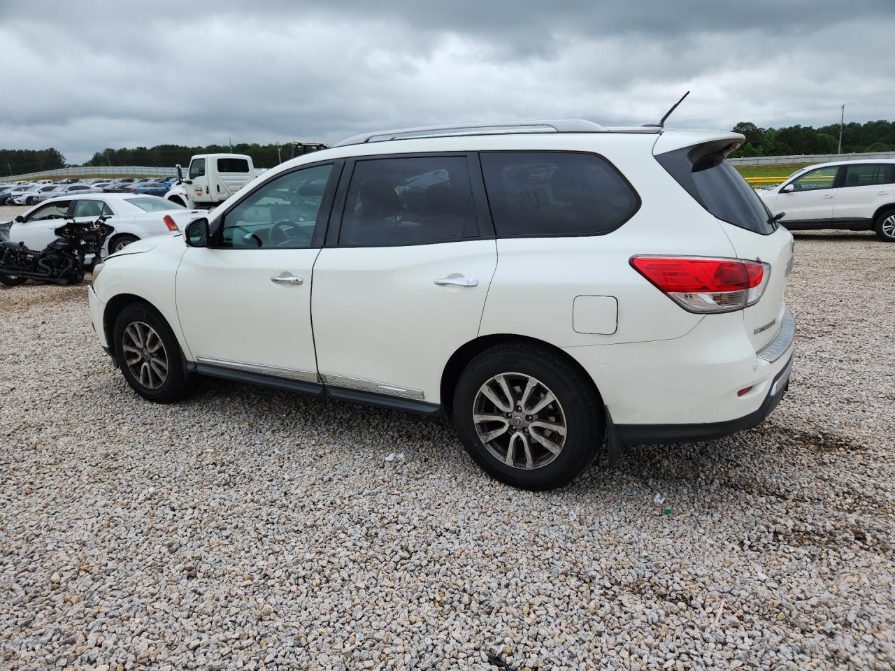 2015 Nissan Pathfinder Sl White vin: 5N1AR2MN5FC602228