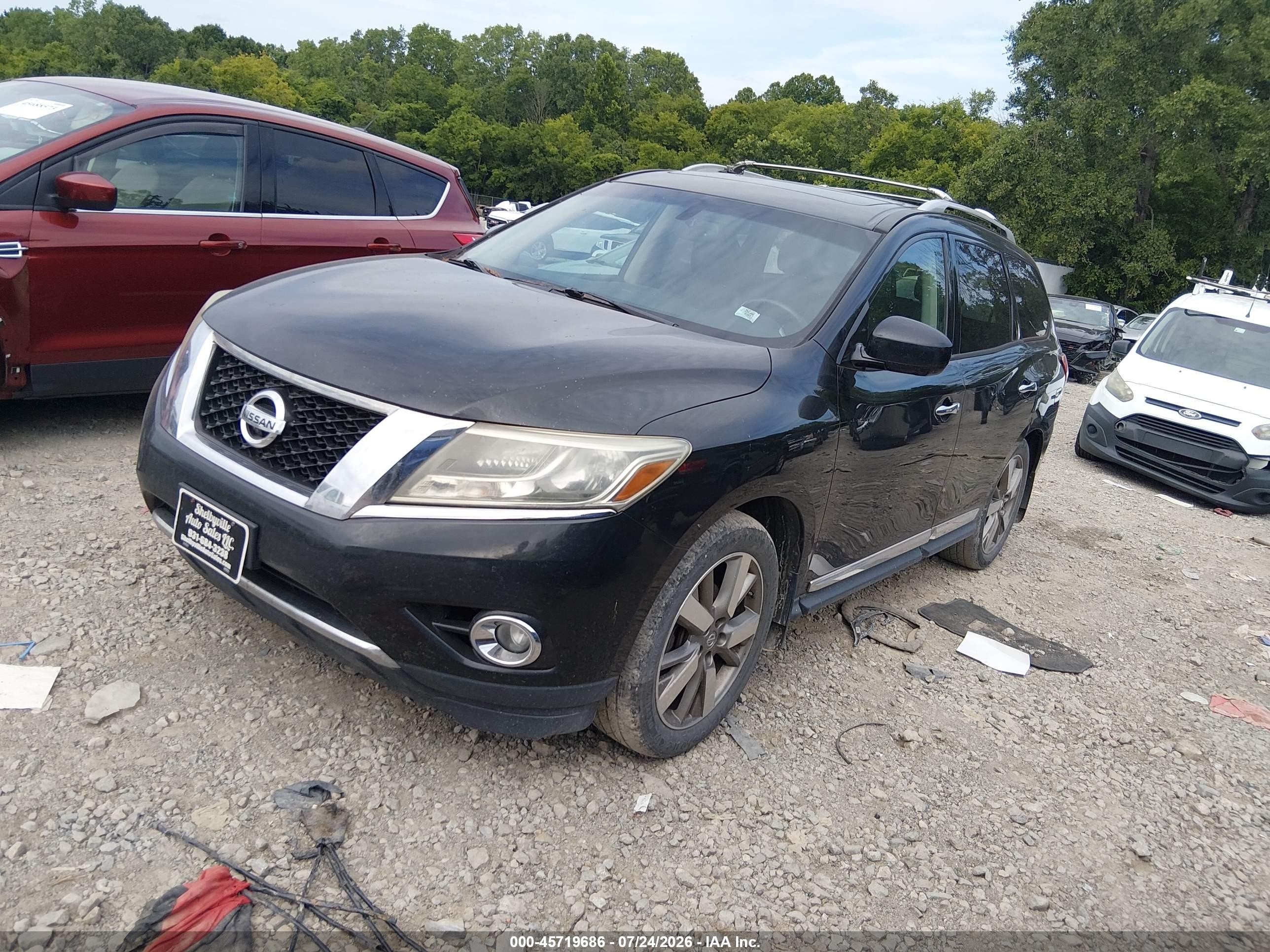2015 Nissan Pathfinder Platinum Black vin: 5N1AR2MN5FC616646
