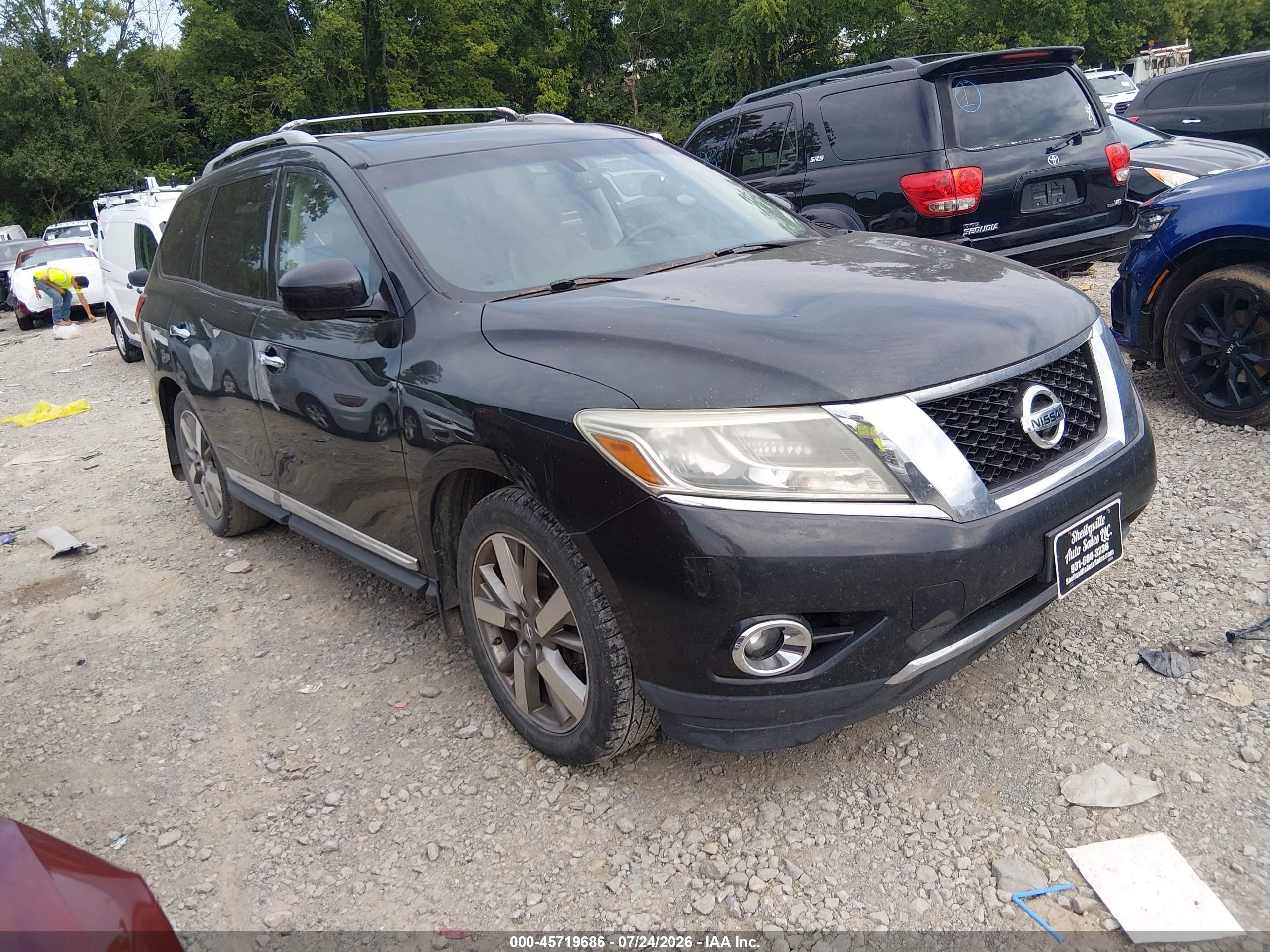 2015 Nissan Pathfinder Platinum Black vin: 5N1AR2MN5FC616646