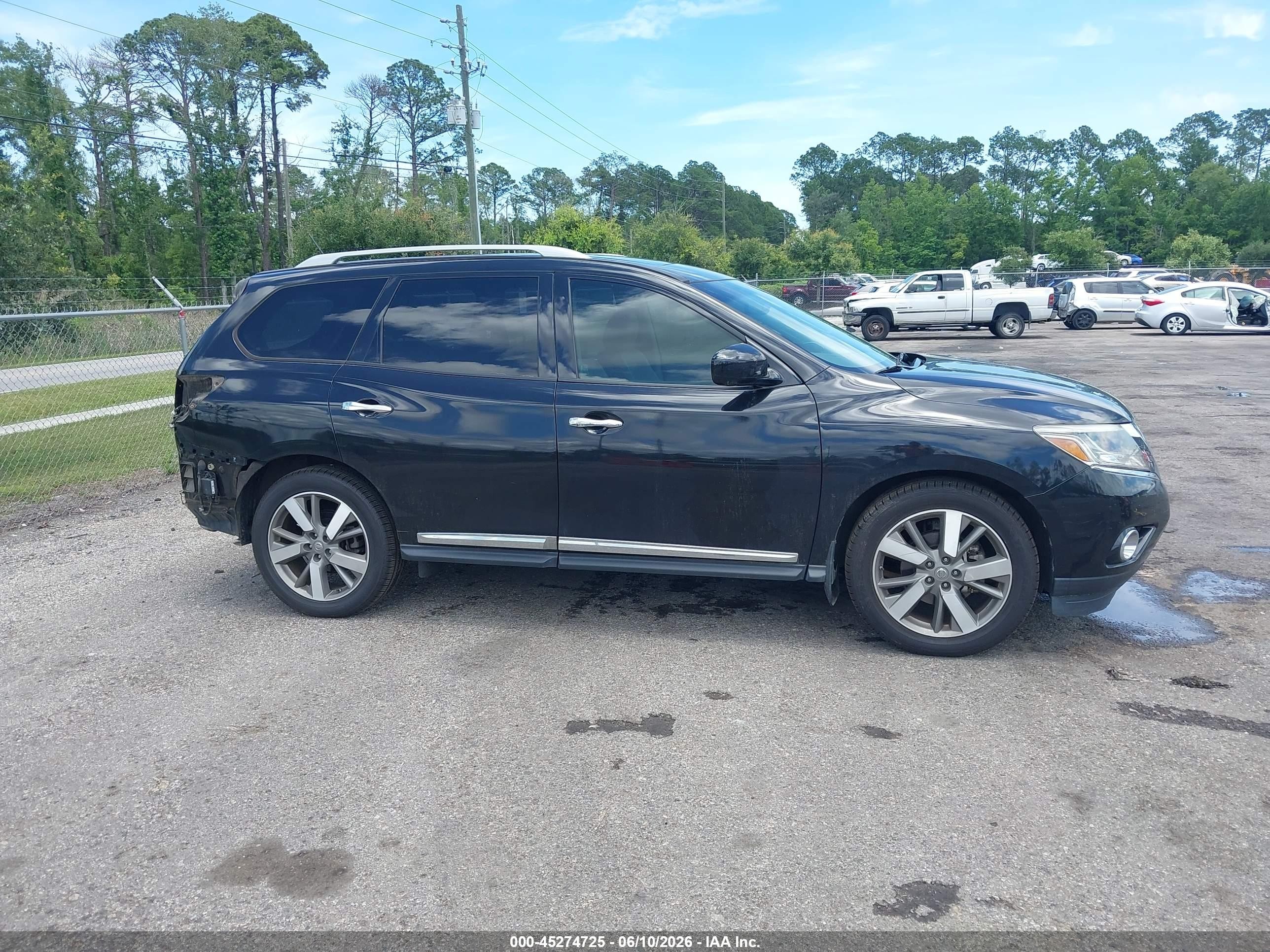 2015 Nissan Pathfinder Platinum Black vin: 5N1AR2MN5FC624214